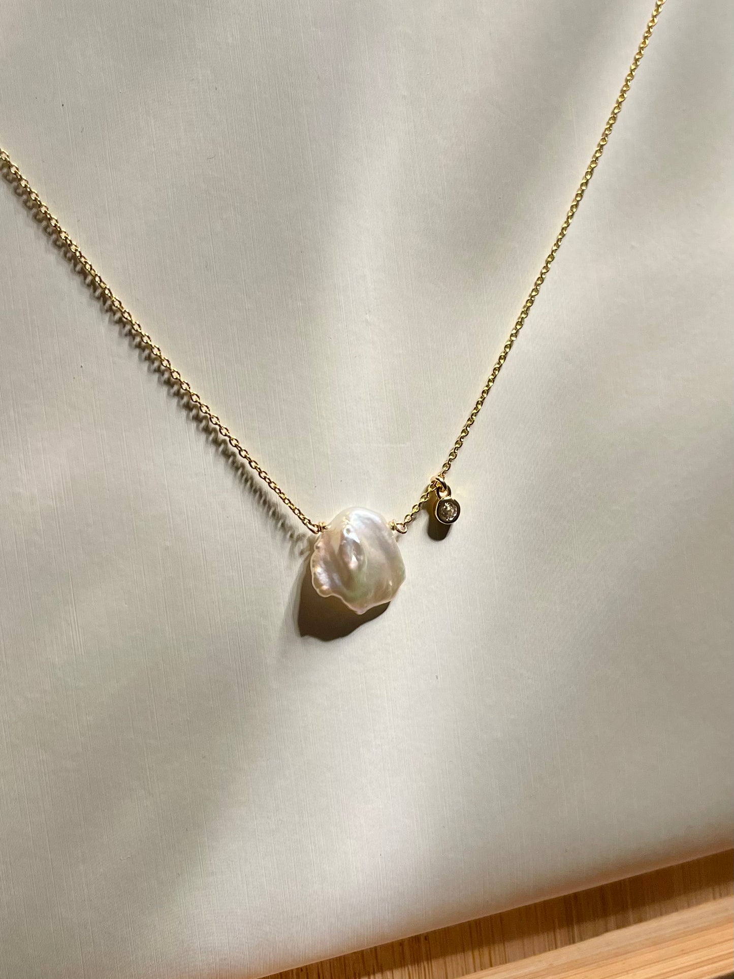 Cadena Perla Barroca Zircon