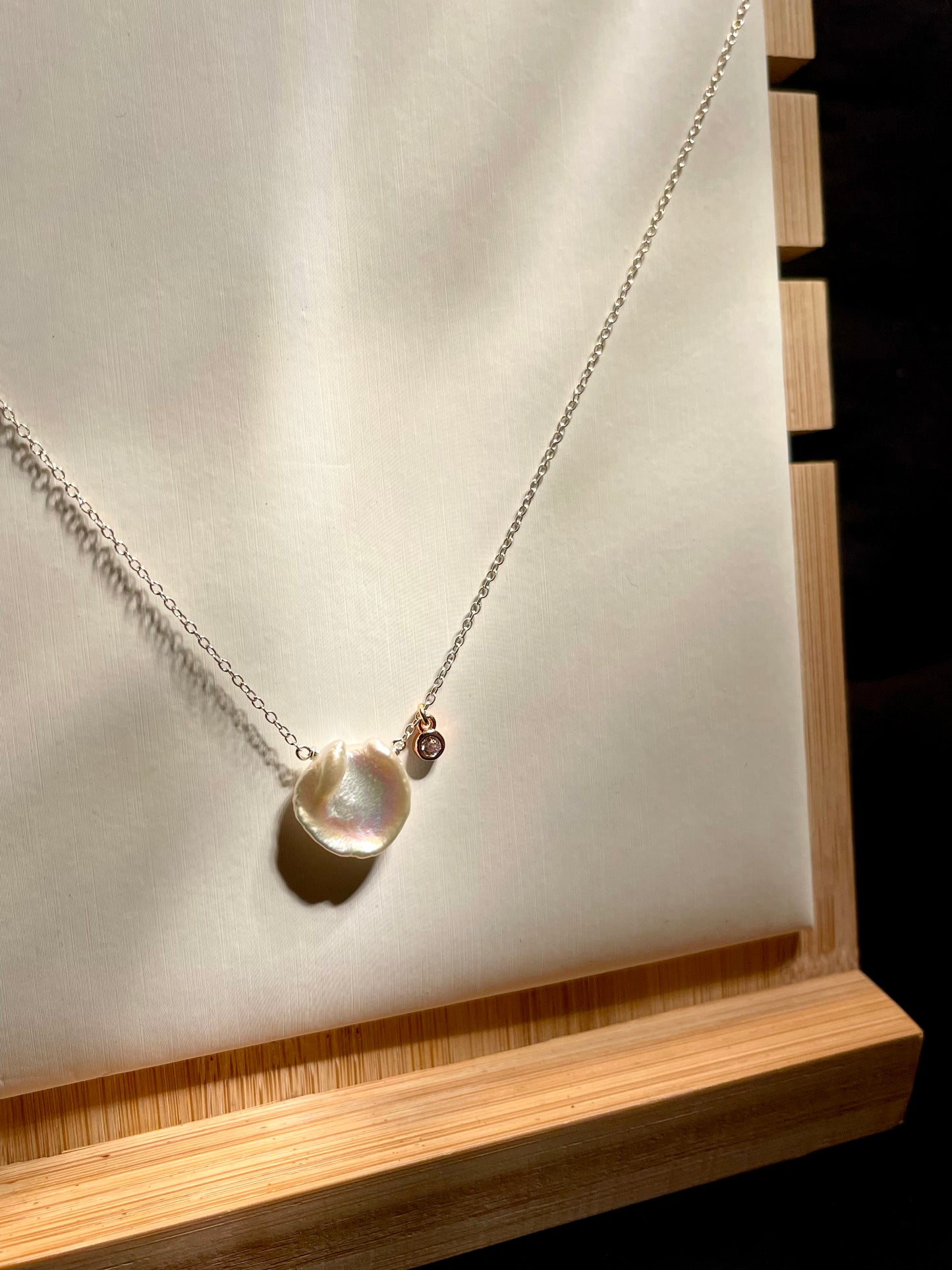 Cadena Perla Barroca Zircon