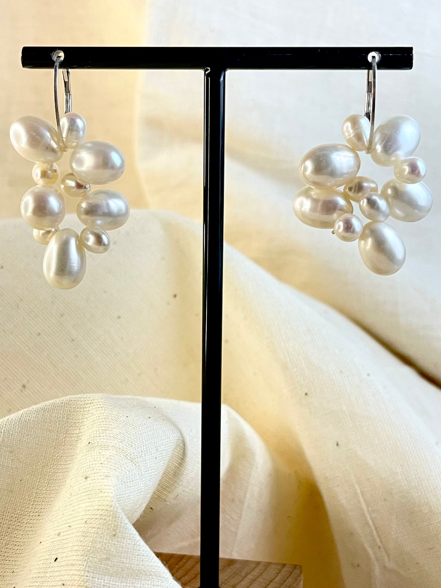 Arete Cierre Seguro Perlas