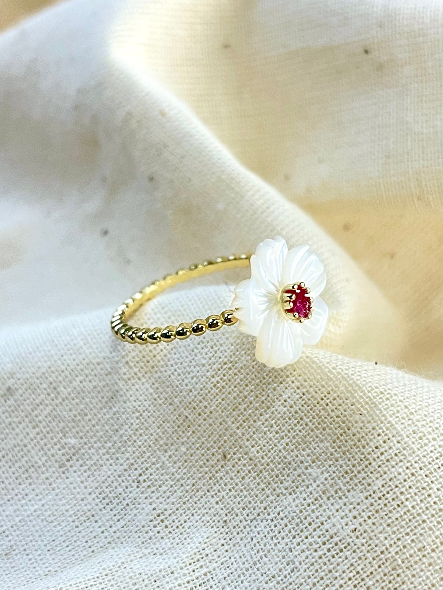 Anillo Flor Nacar