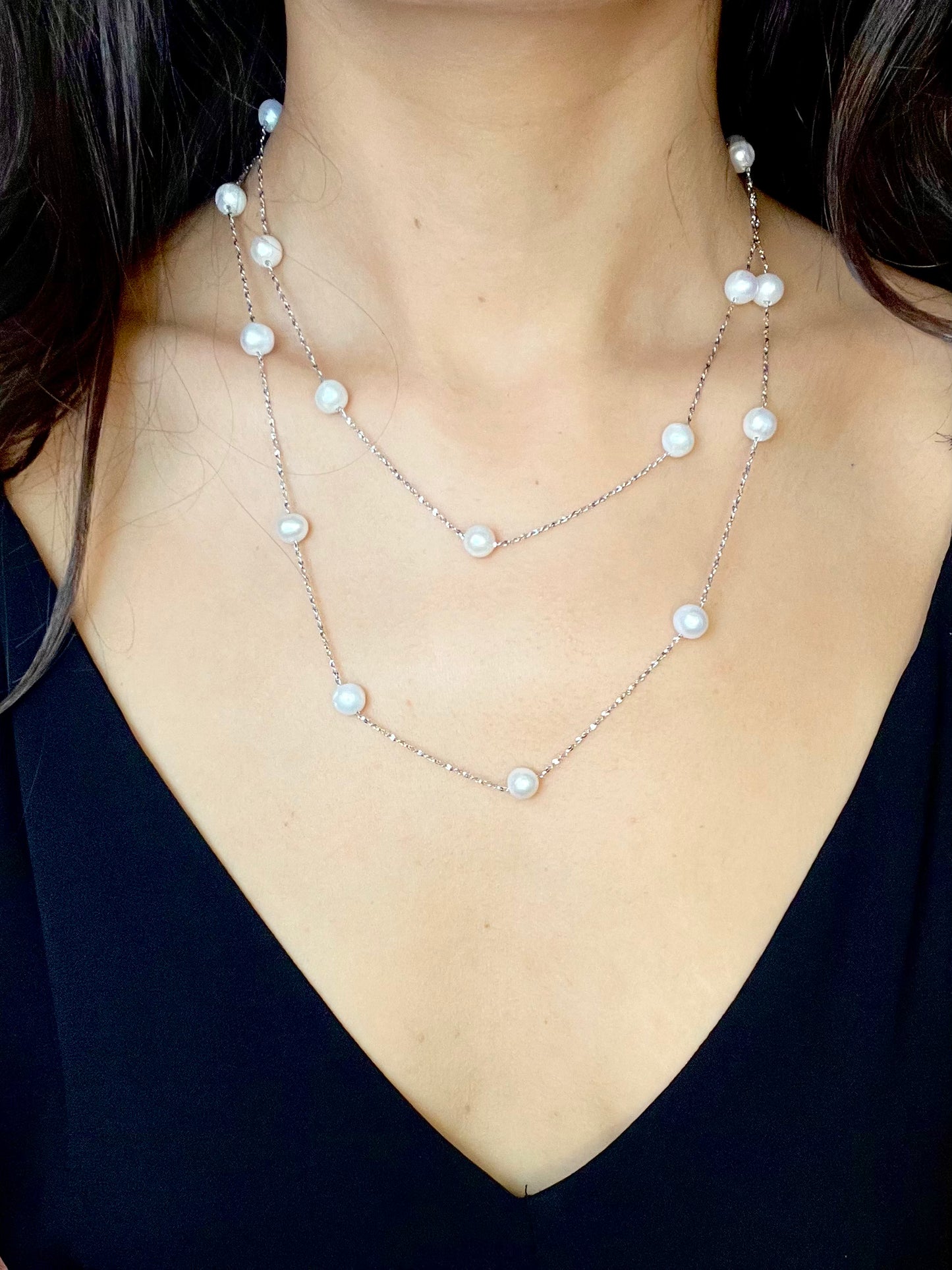 Cadena Perlas Larga