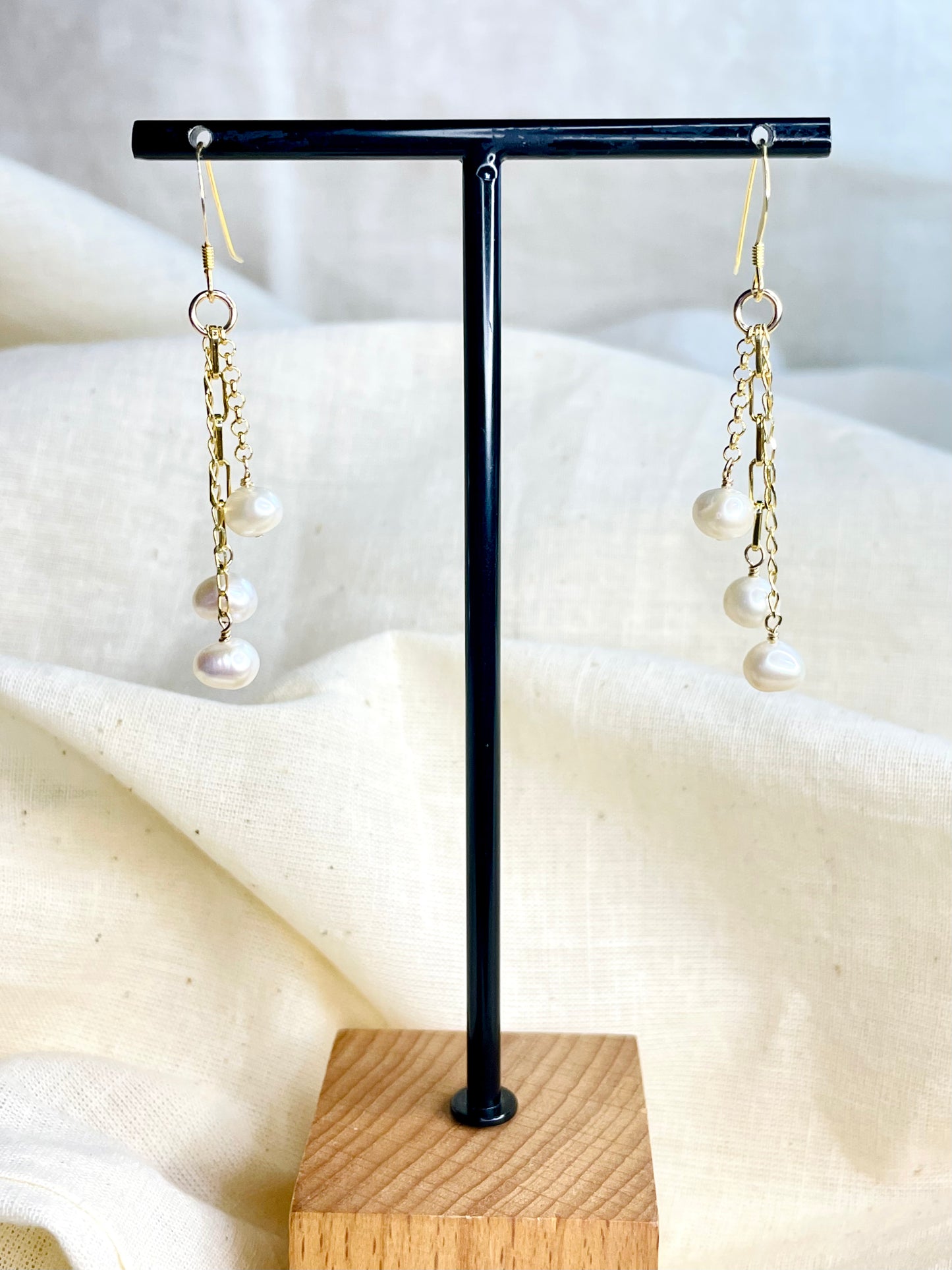 Arete Patente Perlas