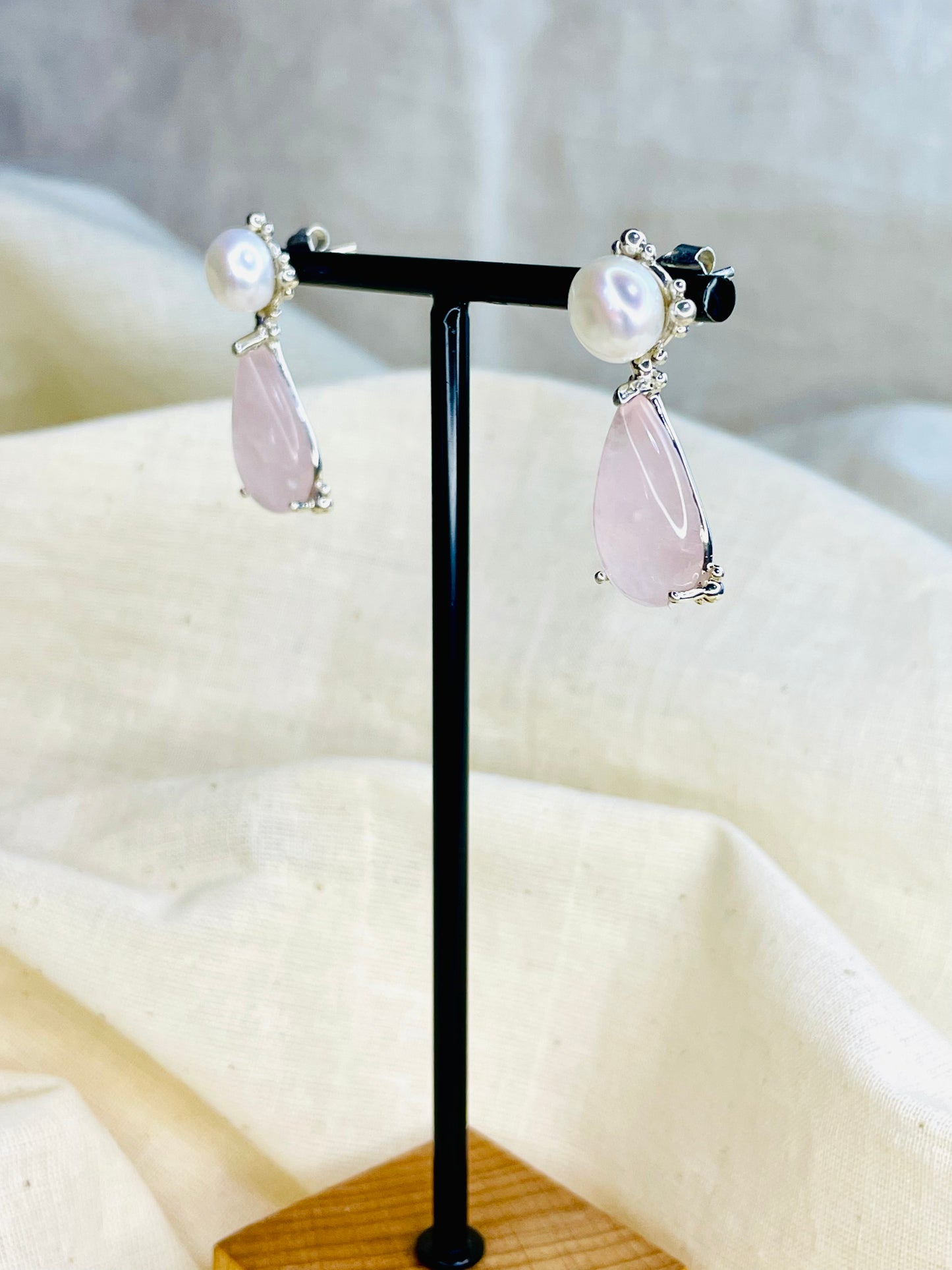 Arete Perla Cuarzo