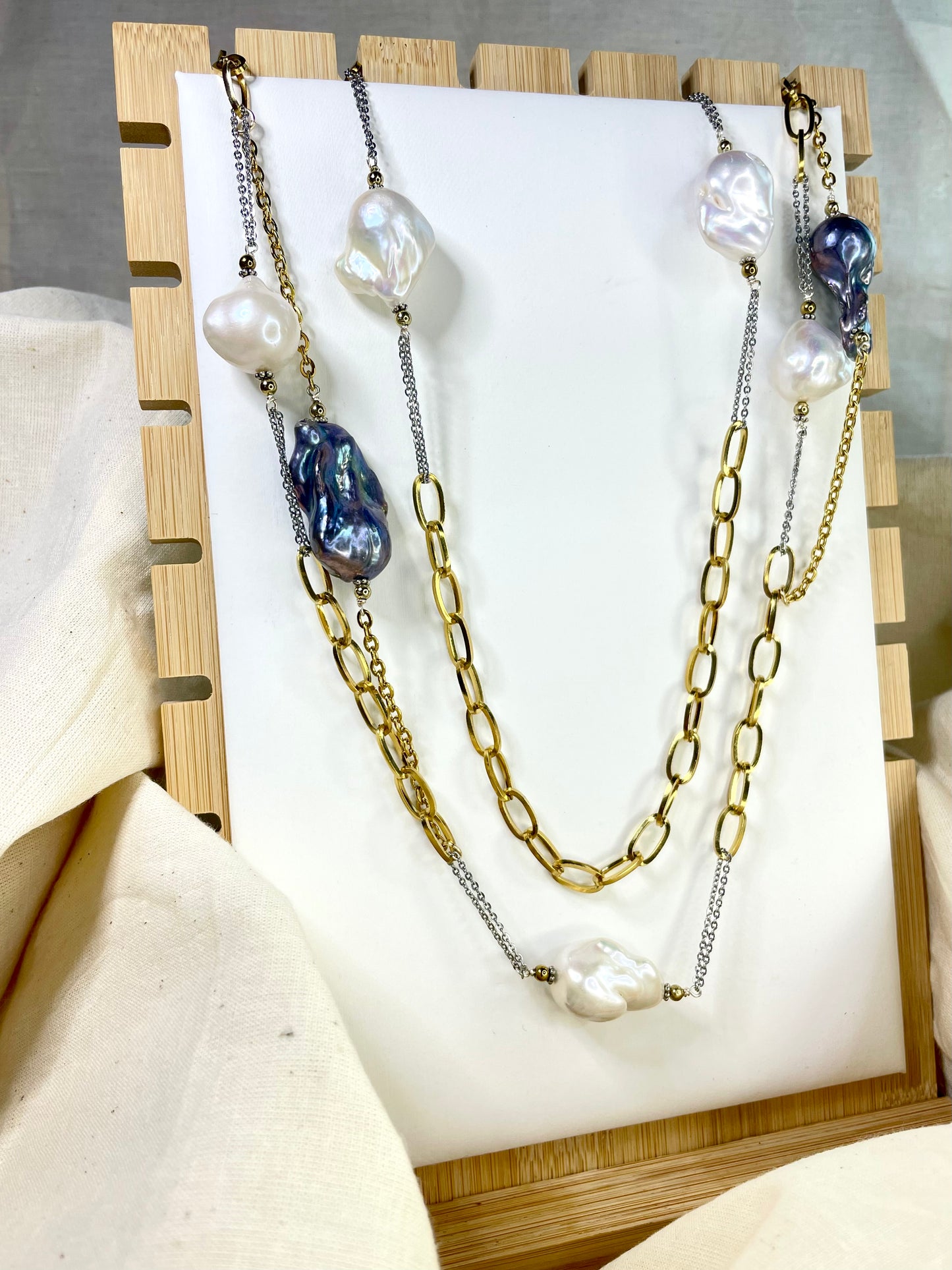 Cadena Perlas Barrocas