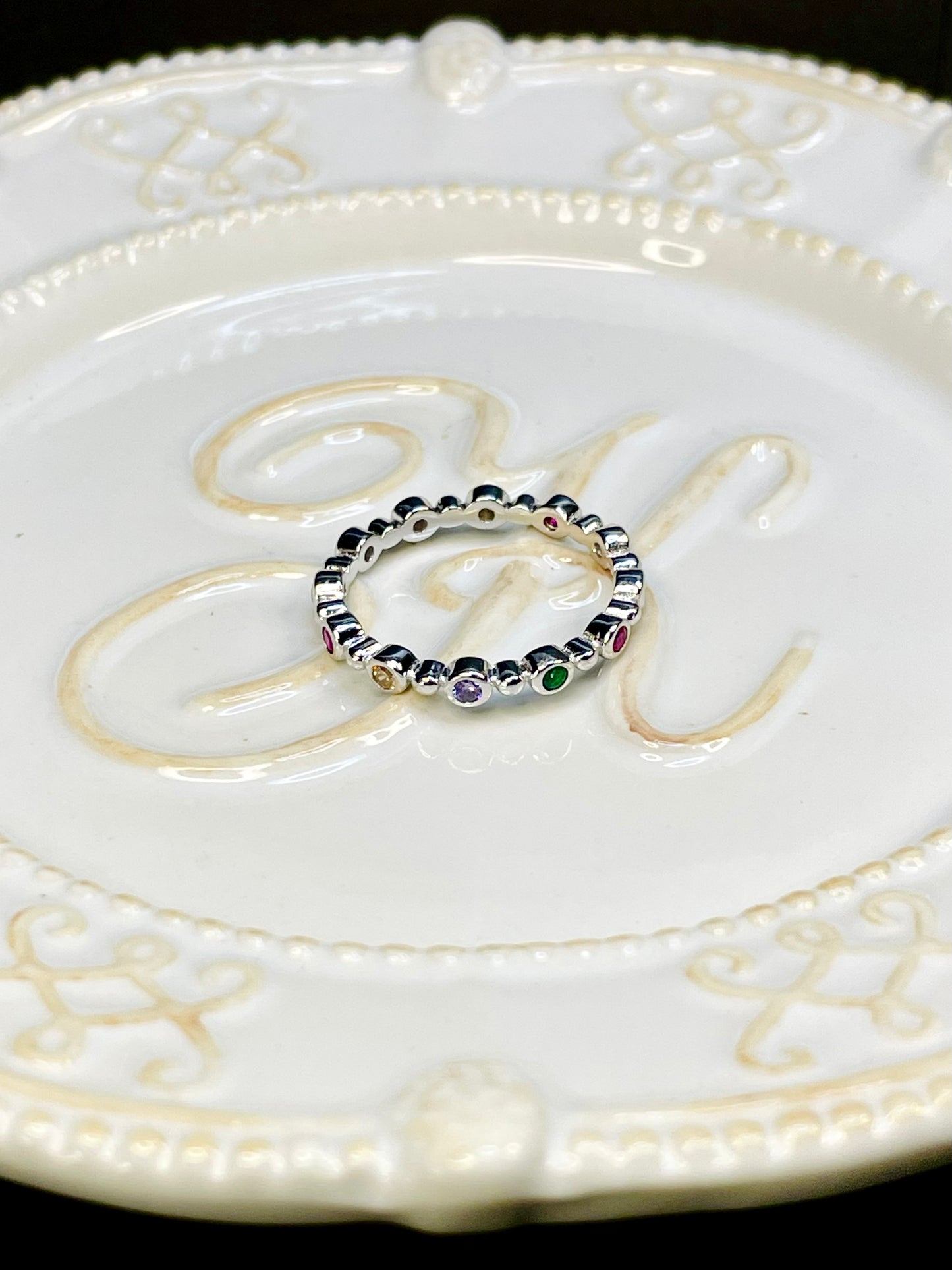 Anillo Zircones Colores