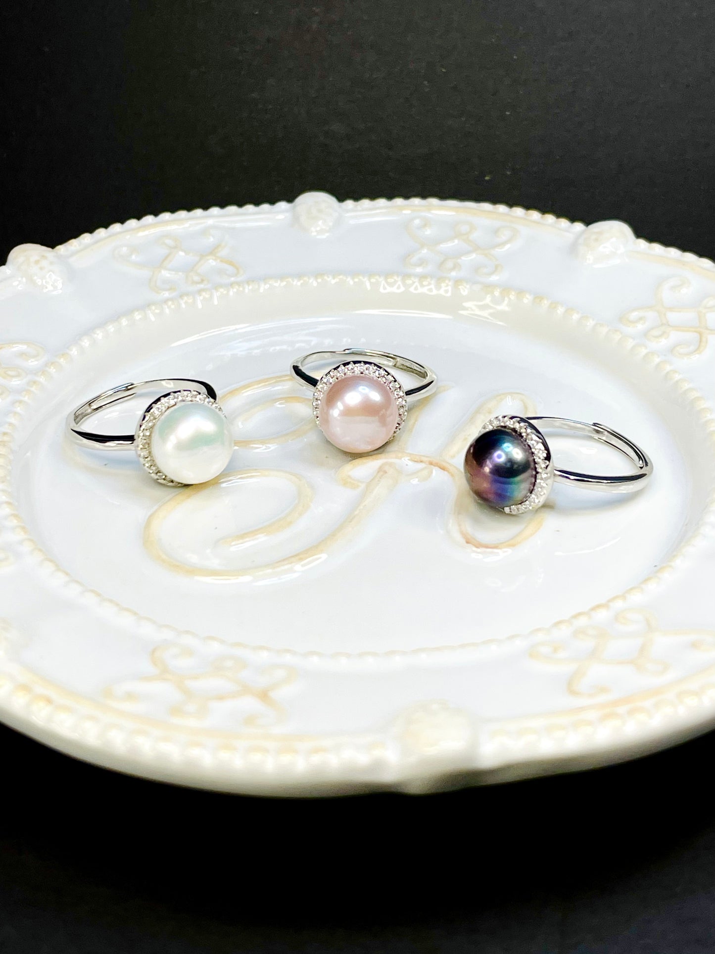 Anillo Perla Zircones