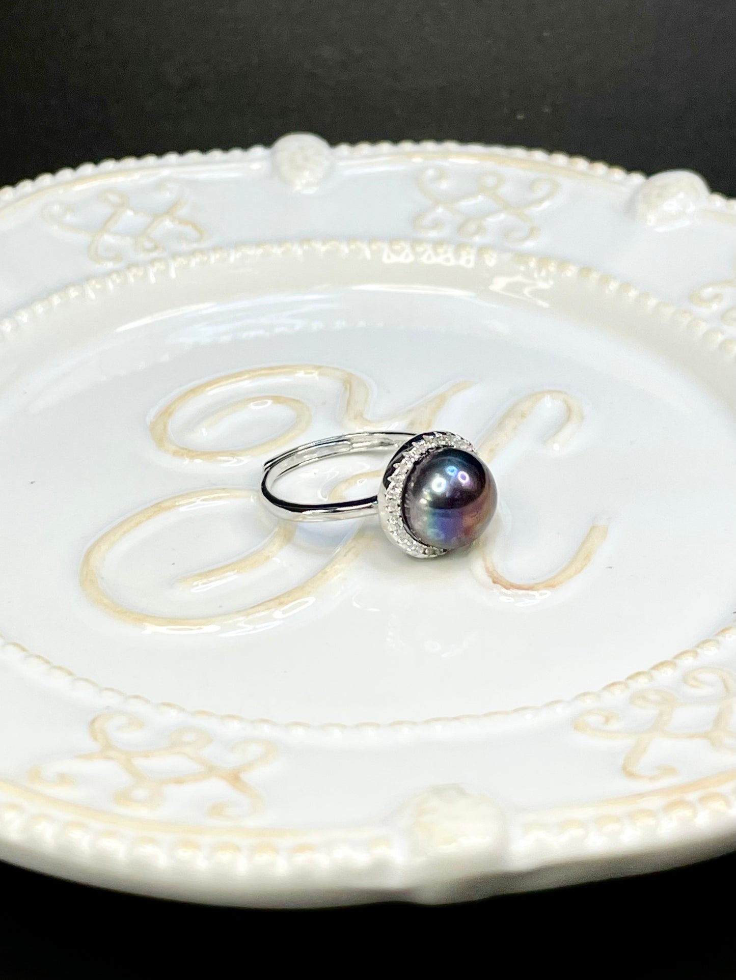 Anillo Perla Zircones