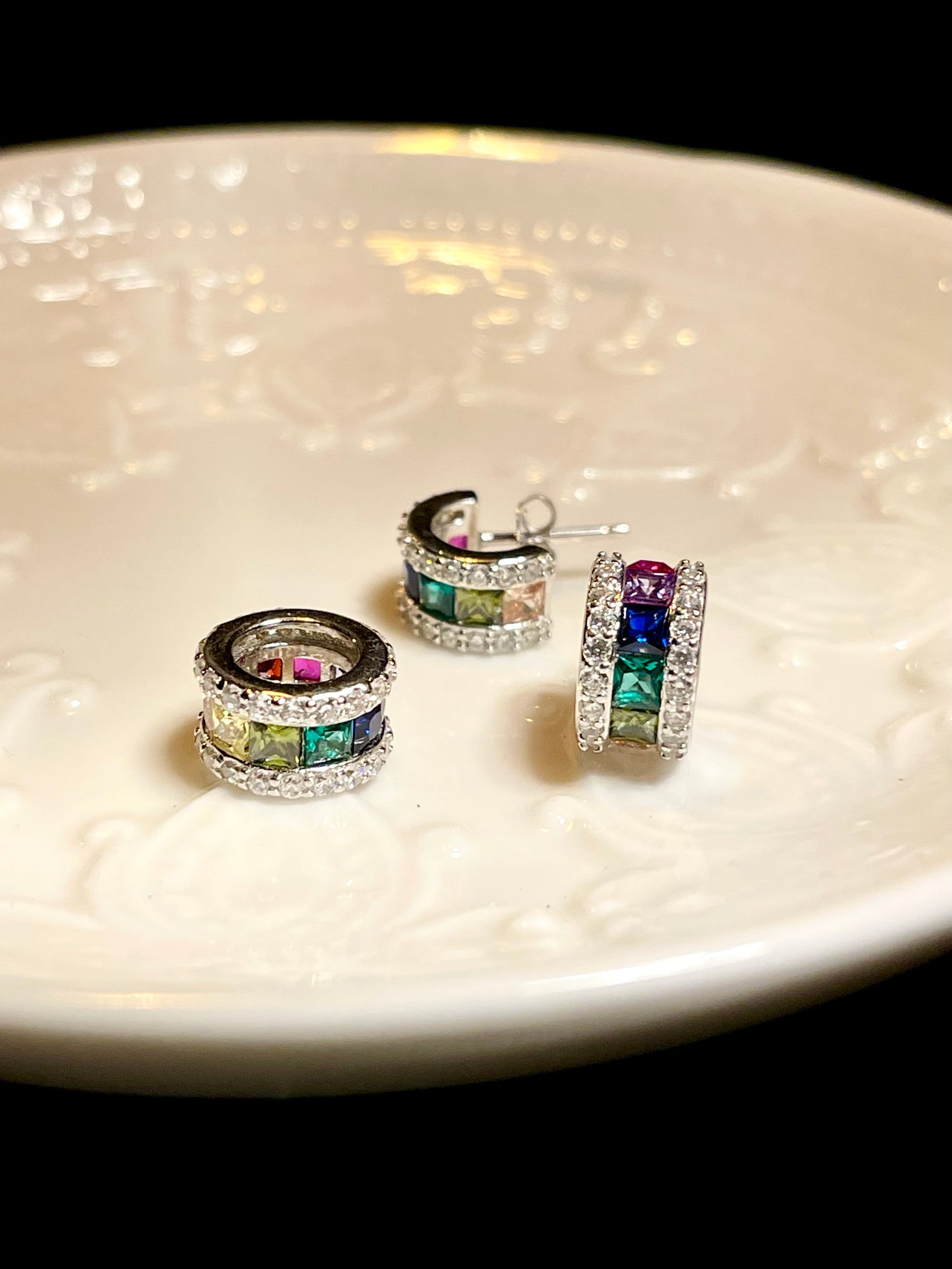 Set Zircones Multicolor Redondo