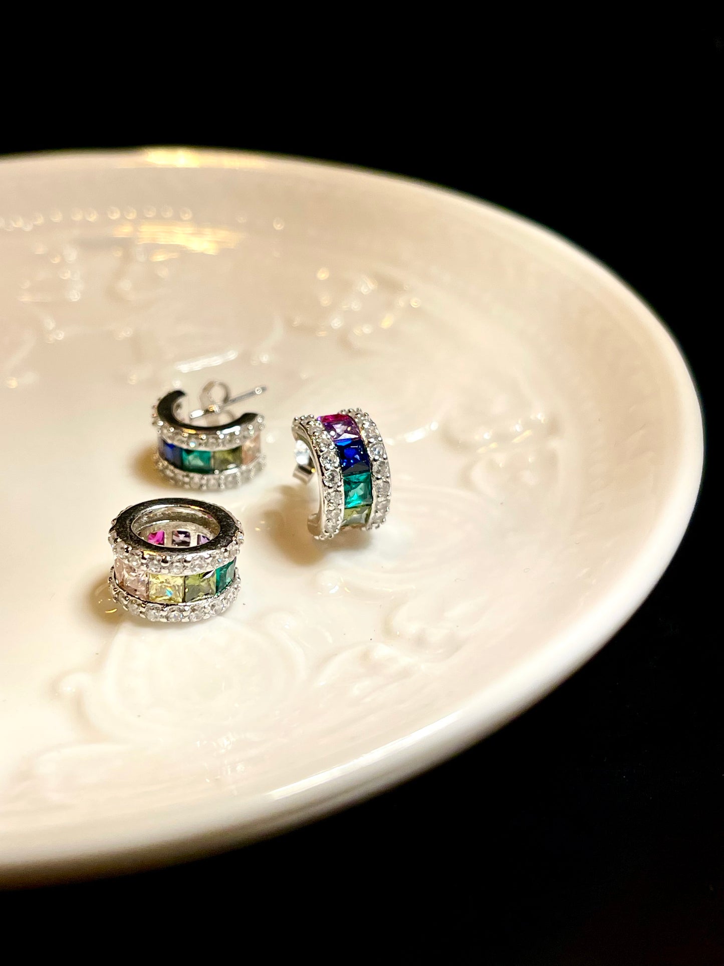 Set Zircones Multicolor Redondo