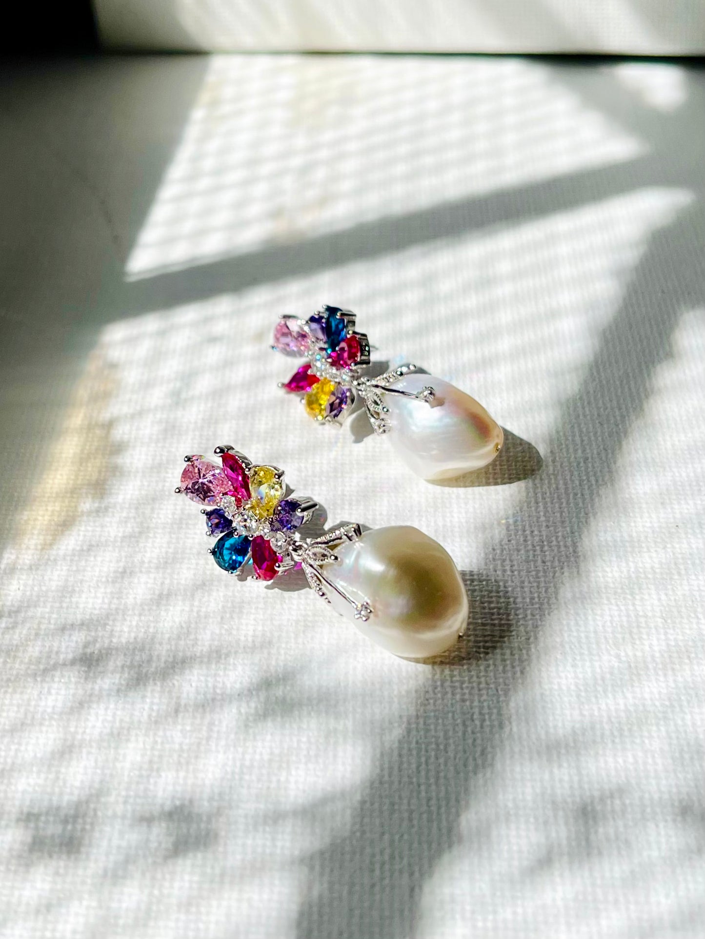 Arete Zirconias Perla Barroca