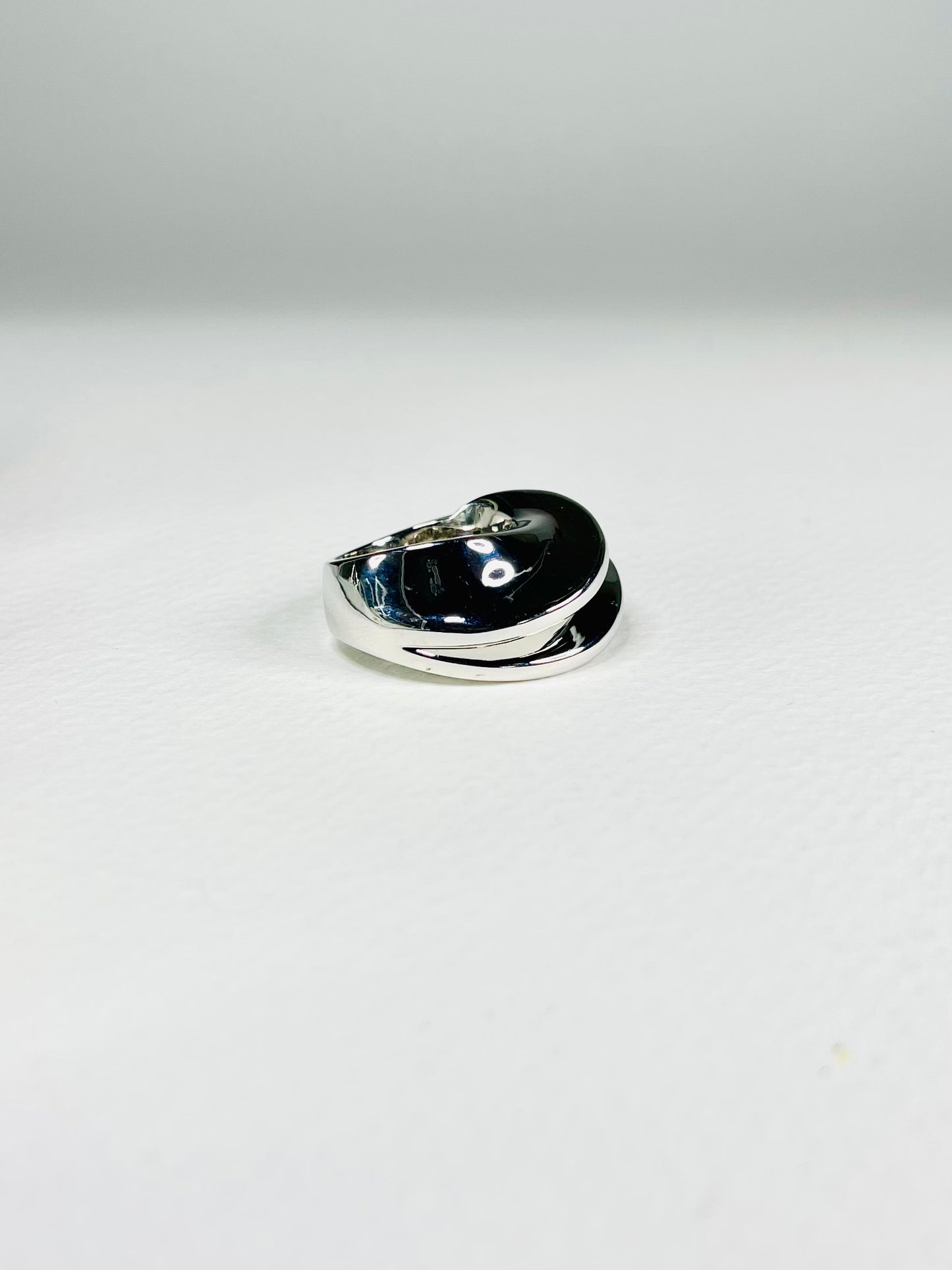 Anillo Plata Banda Franjas