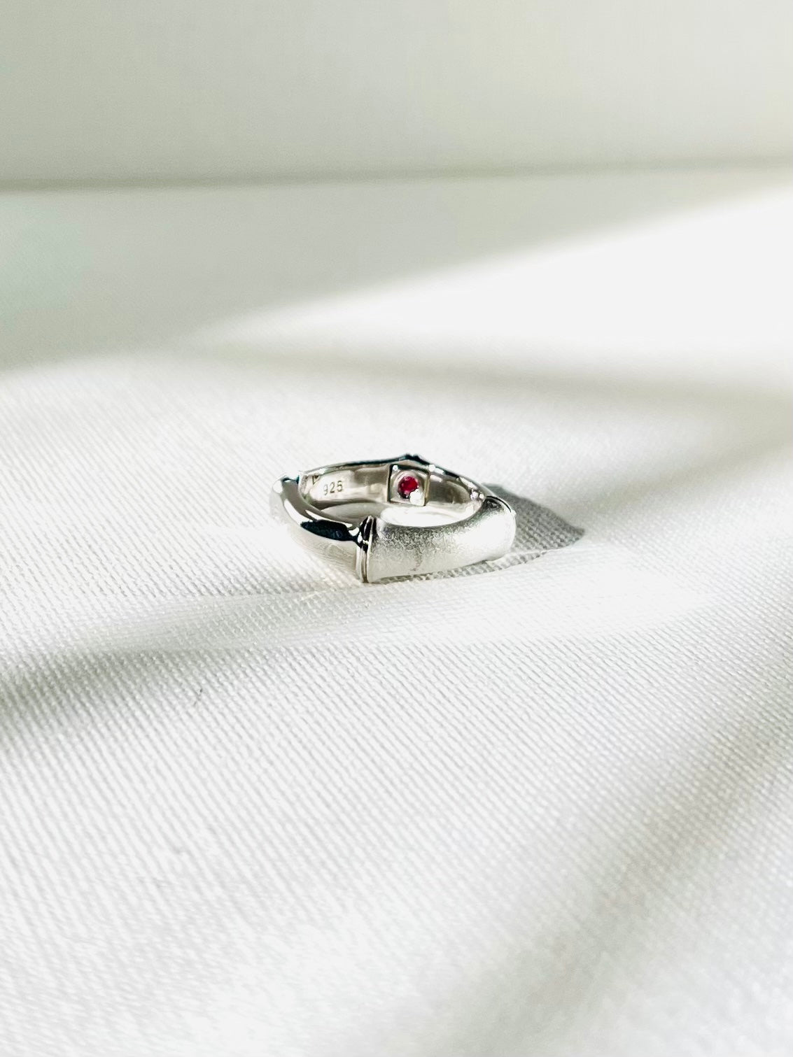 Anillo Banda Plata Mate y Pulido