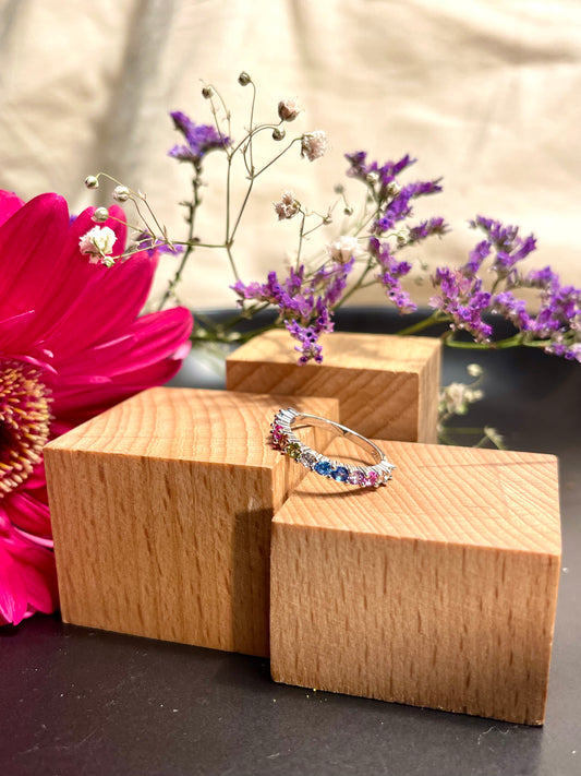 Anillo Zircones Colores