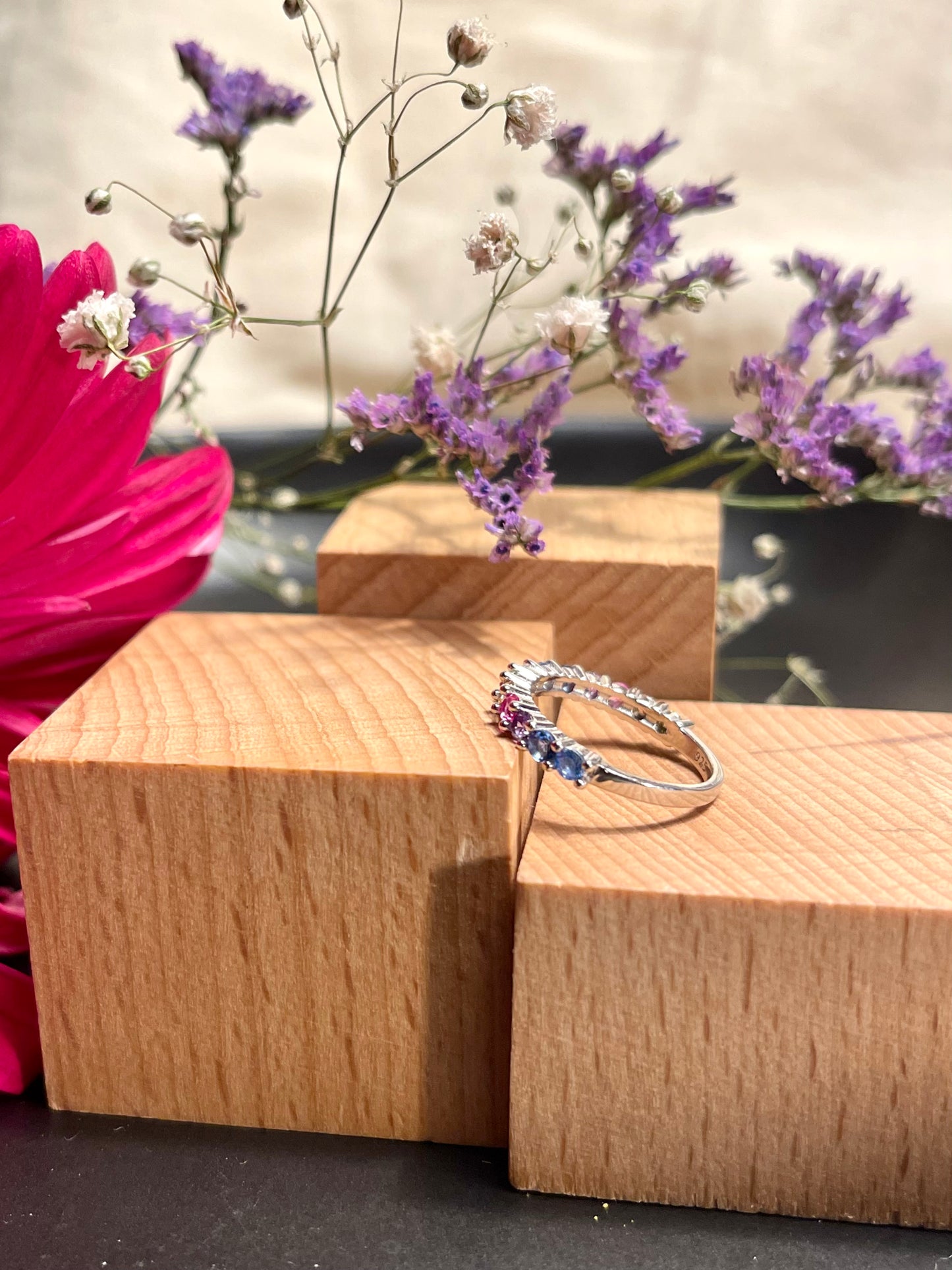 Anillo Zircones Colores