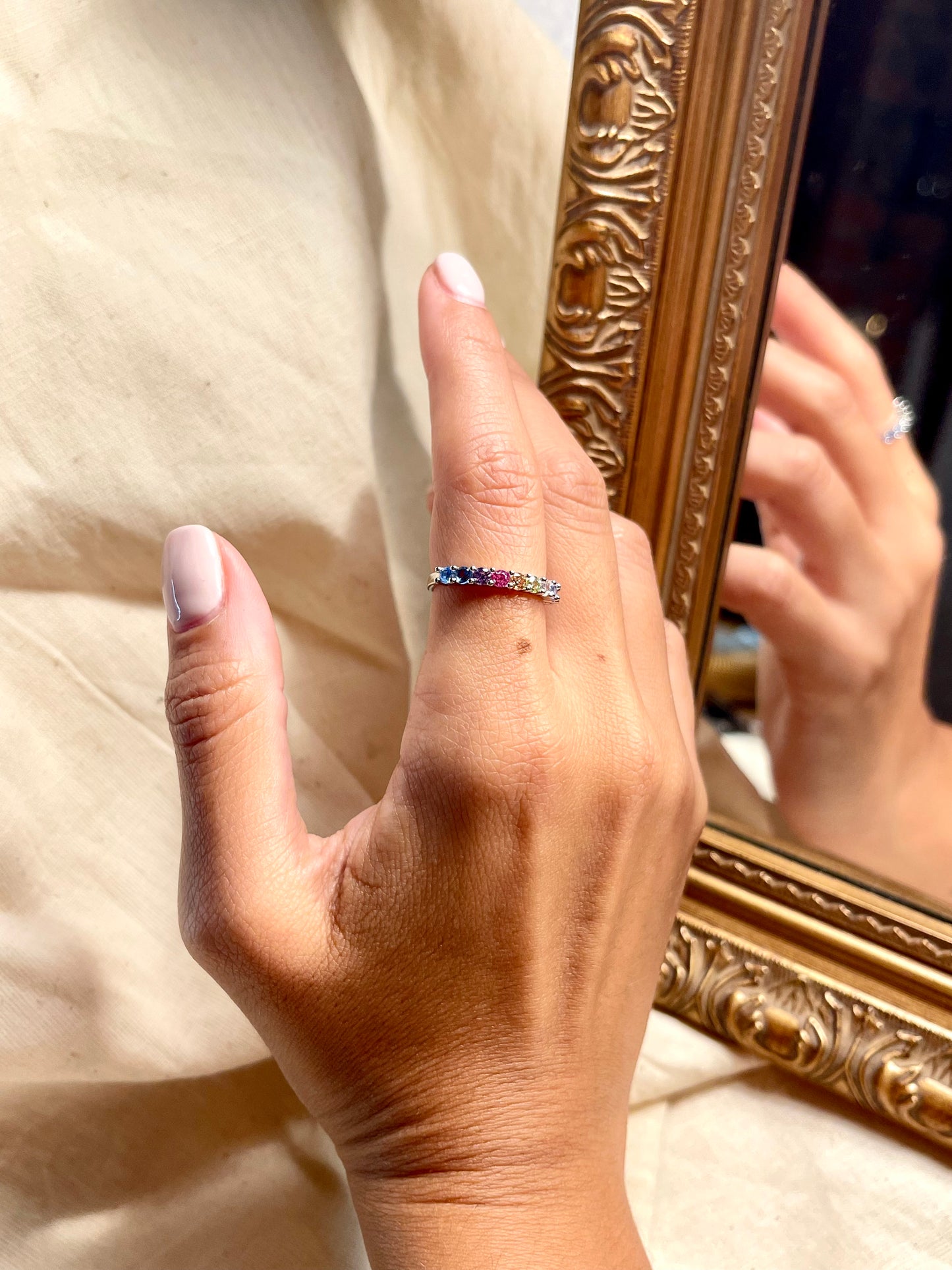 Anillo Zircones Colores