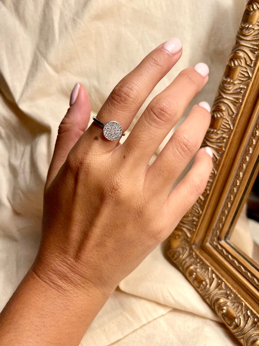 Anillo Zircones Circulo
