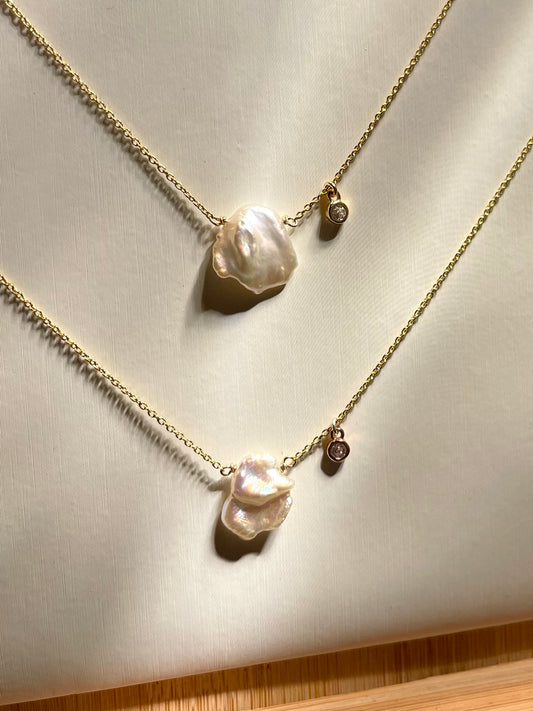 Cadena Perla Barroca Zircon
