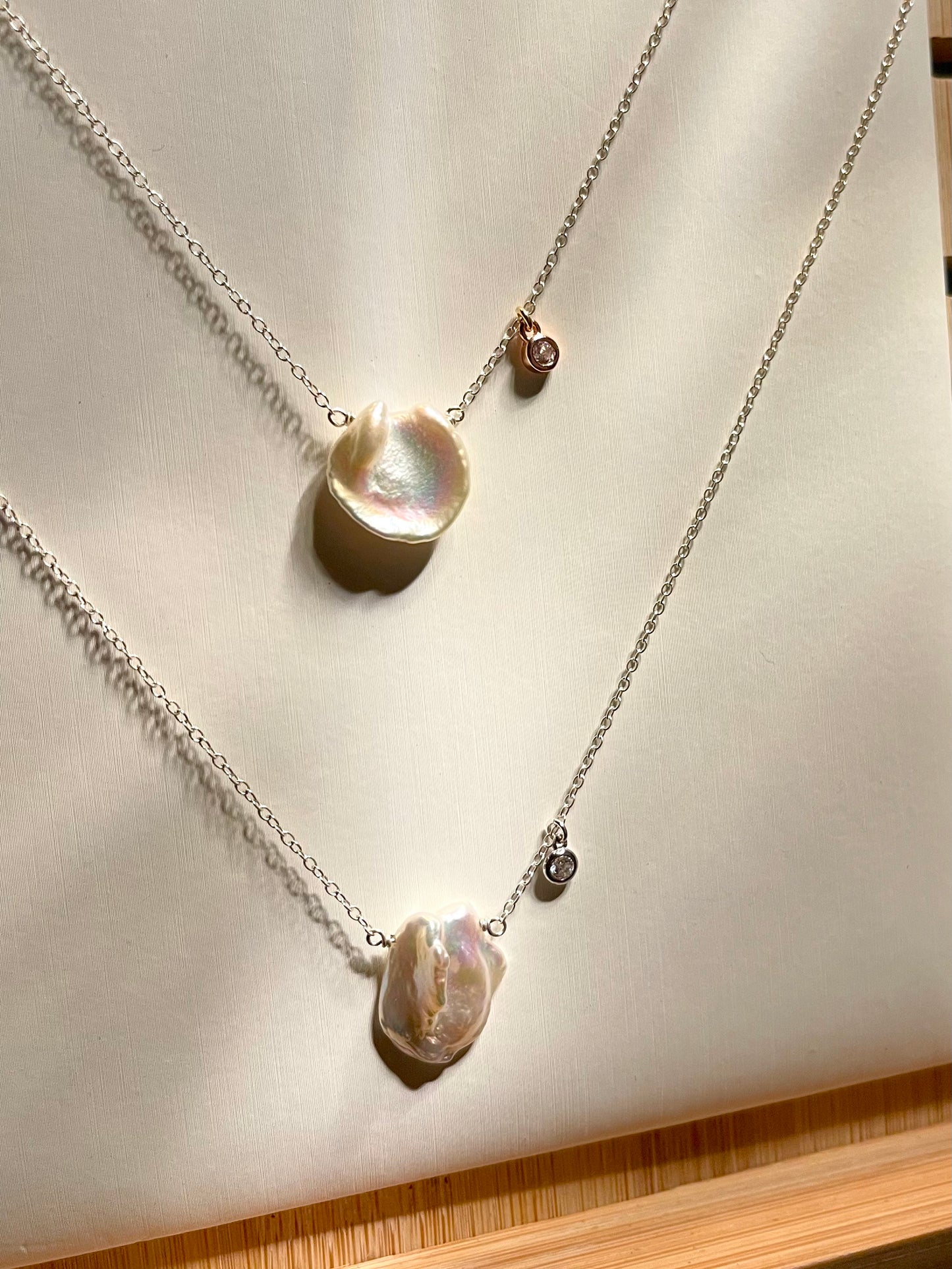 Cadena Perla Barroca Zircon