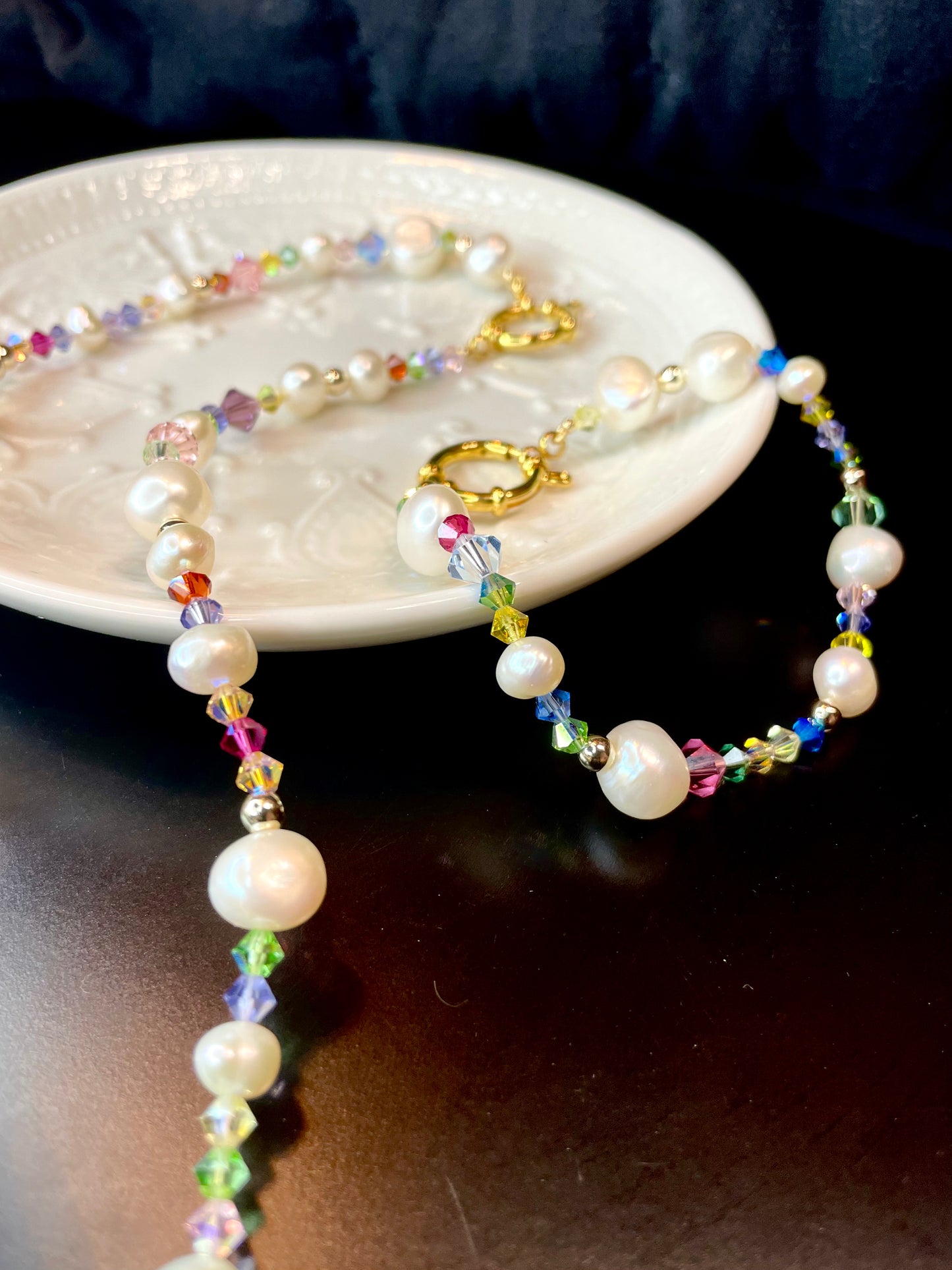 Collar Perlas Barrocas Cristales