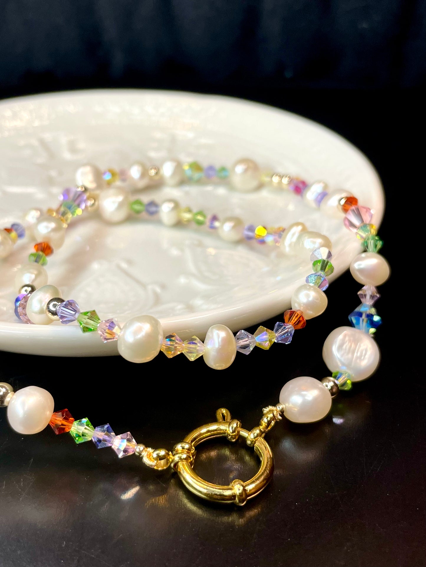 Collar Perlas Barrocas Cristales