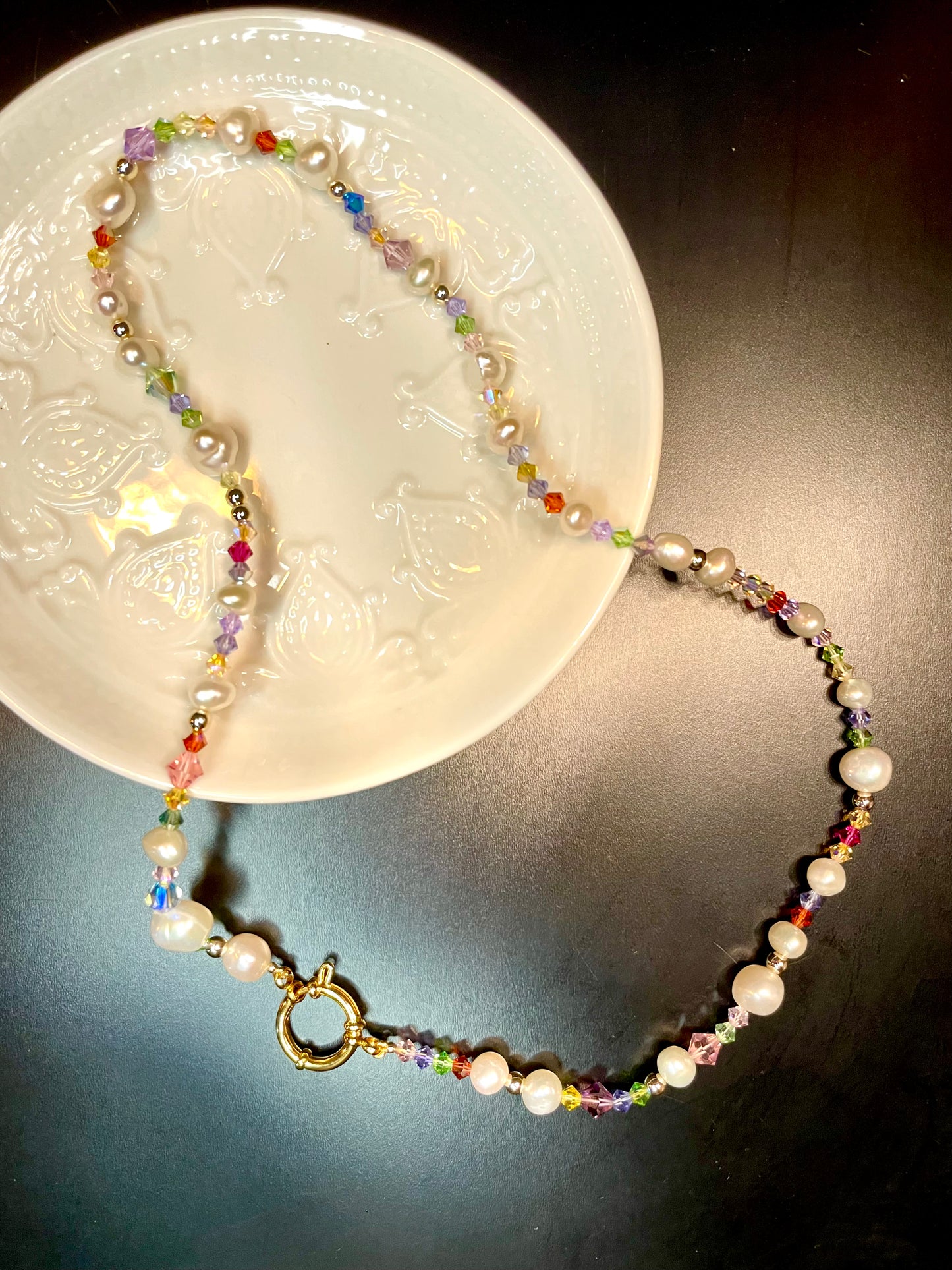 Collar Perlas Barrocas Cristales