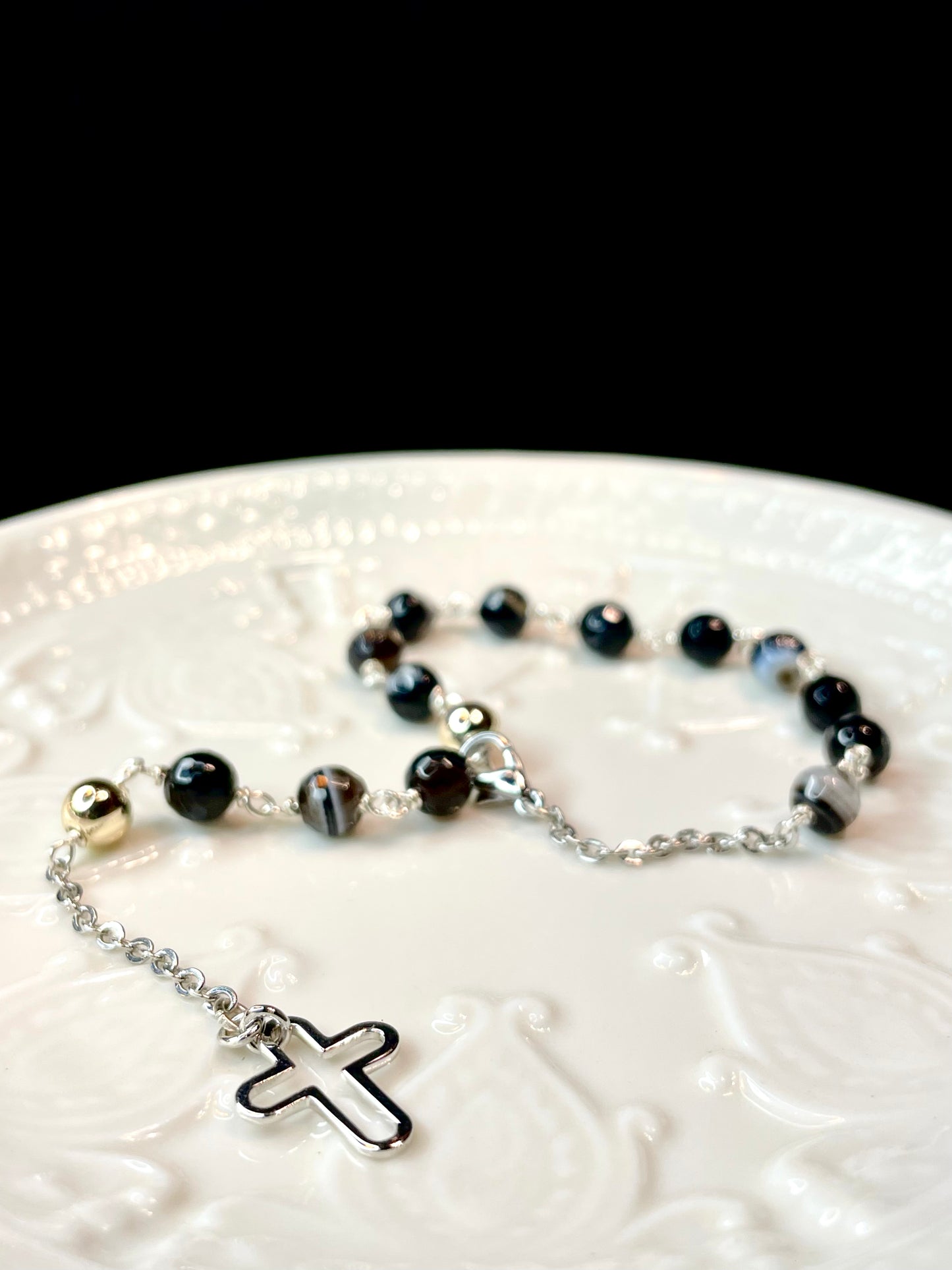 Pulso Rosario Agata Negra