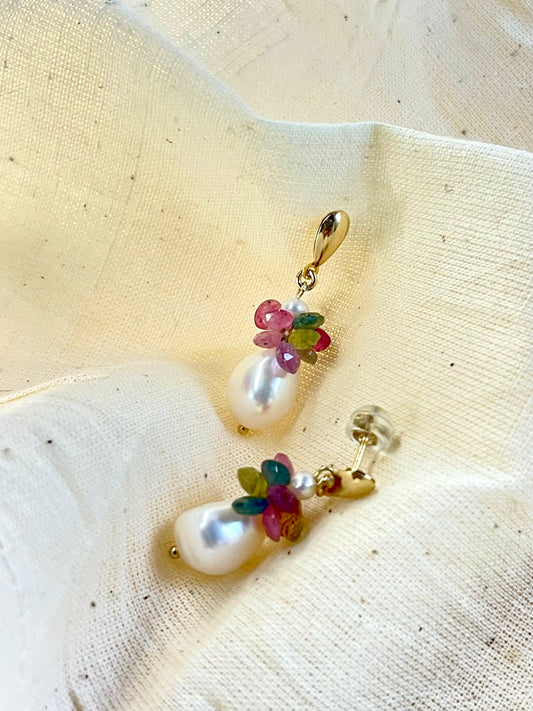 Arete Perla Cuarzos