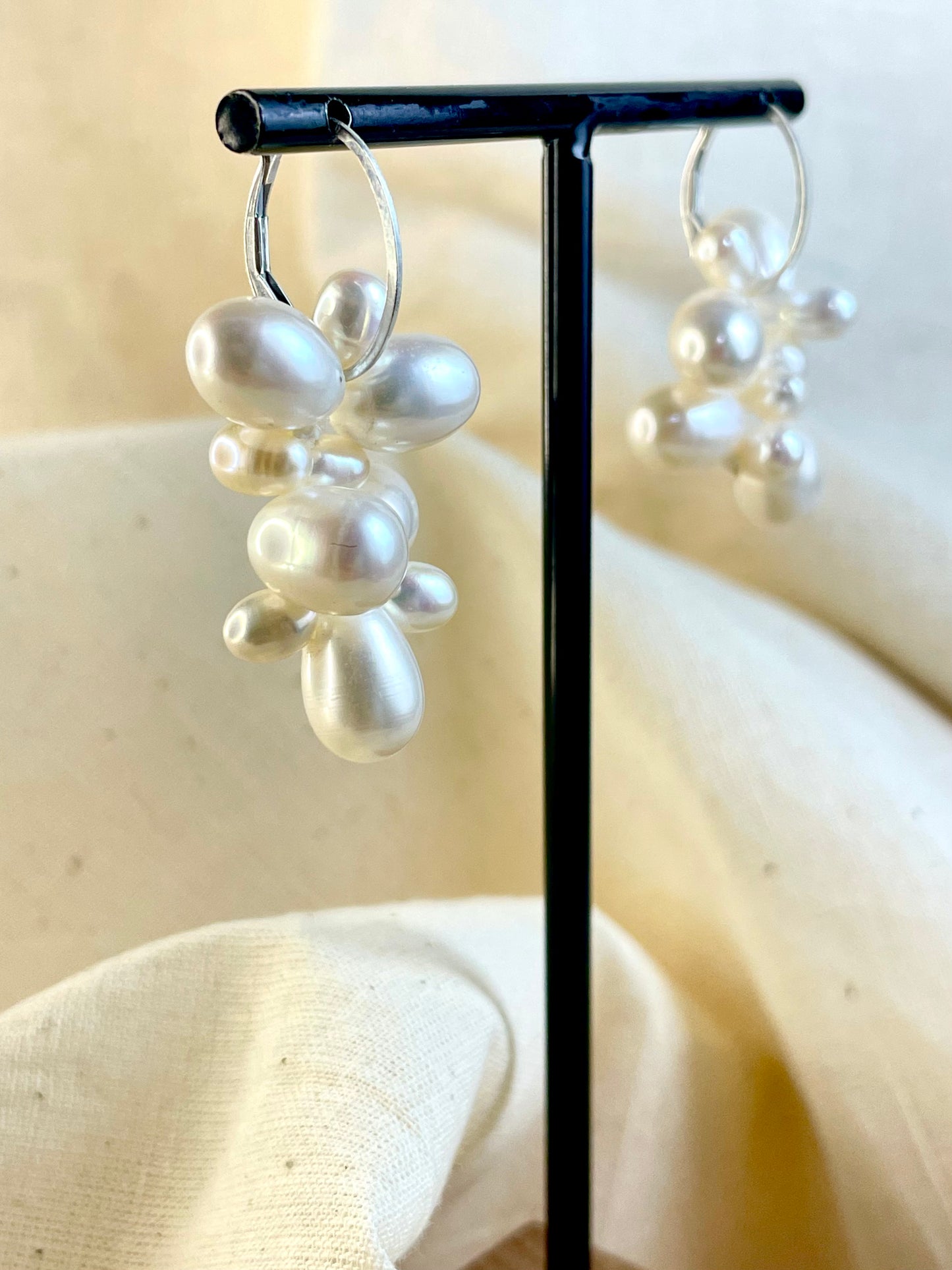 Arete Cierre Seguro Perlas