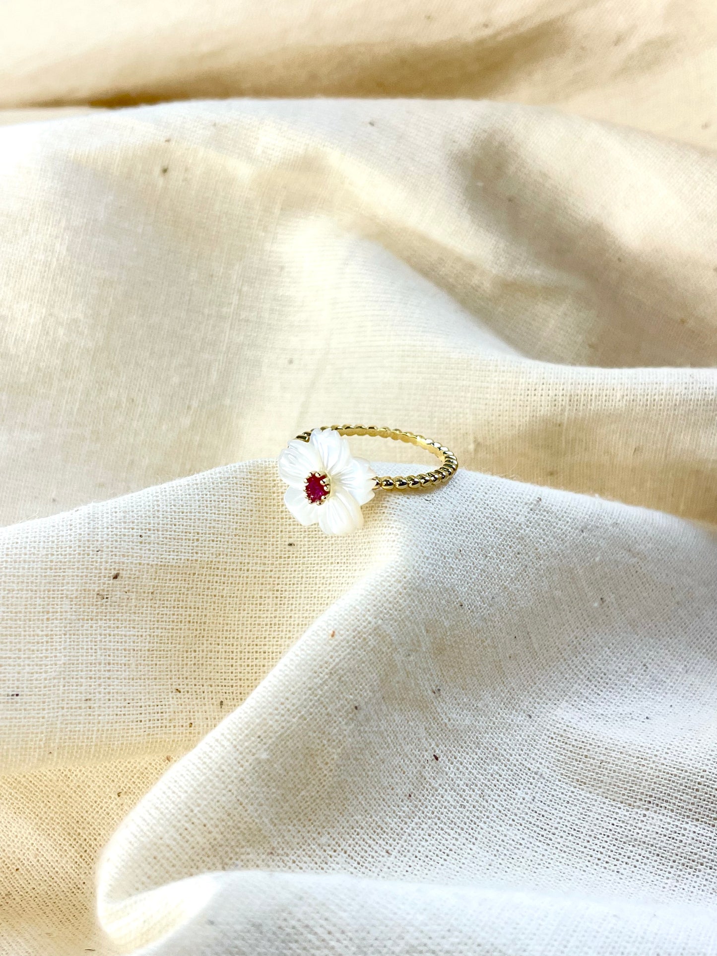Anillo Flor Nacar