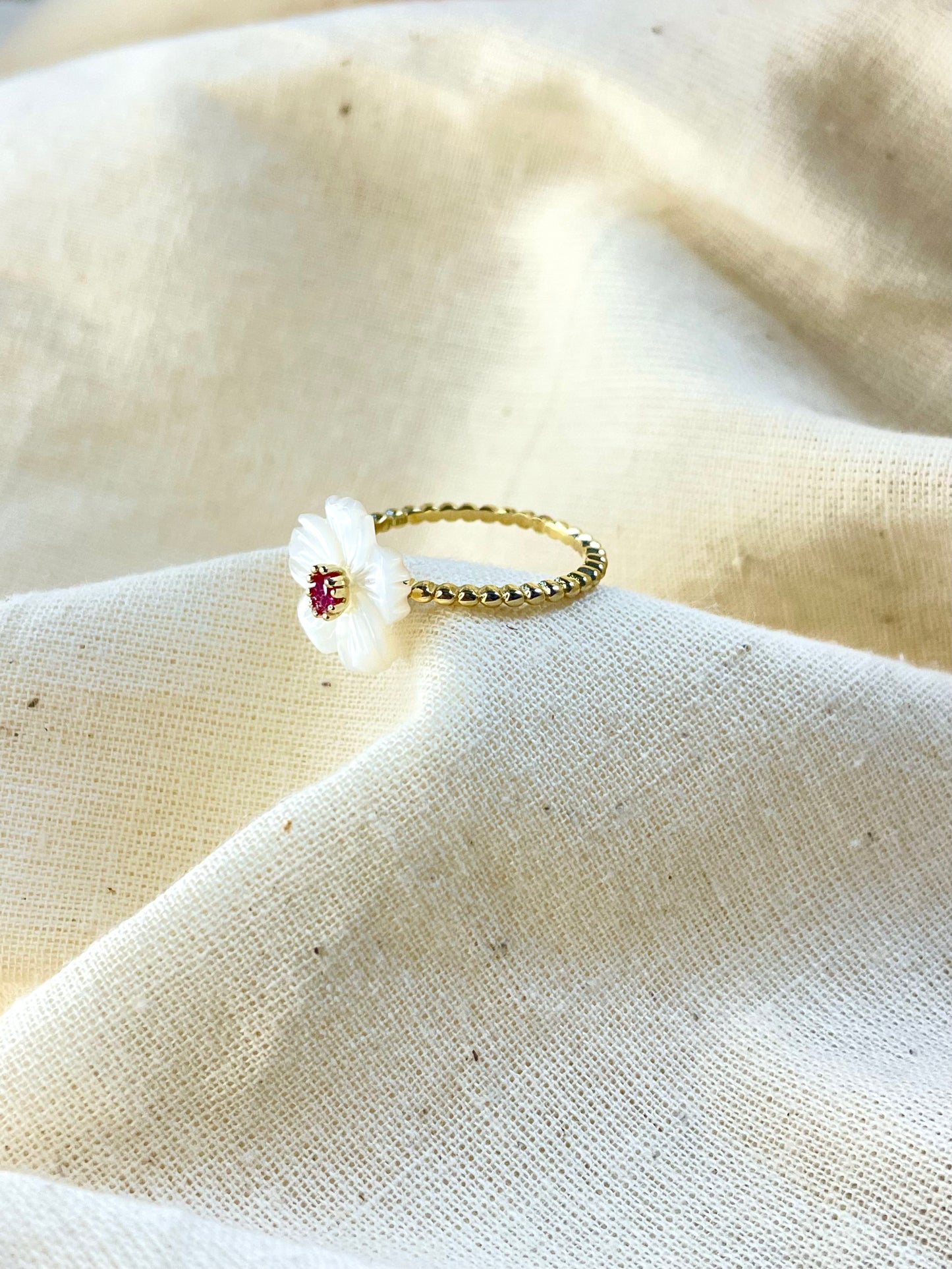 Anillo Flor Nacar
