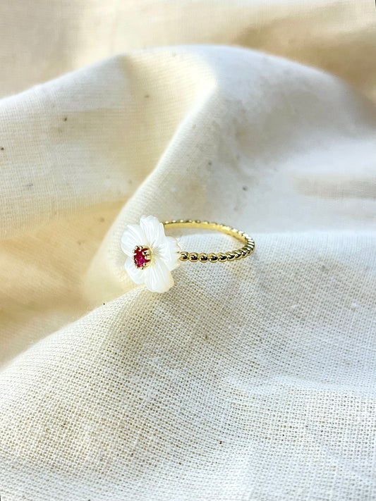 Anillo Flor Nacar