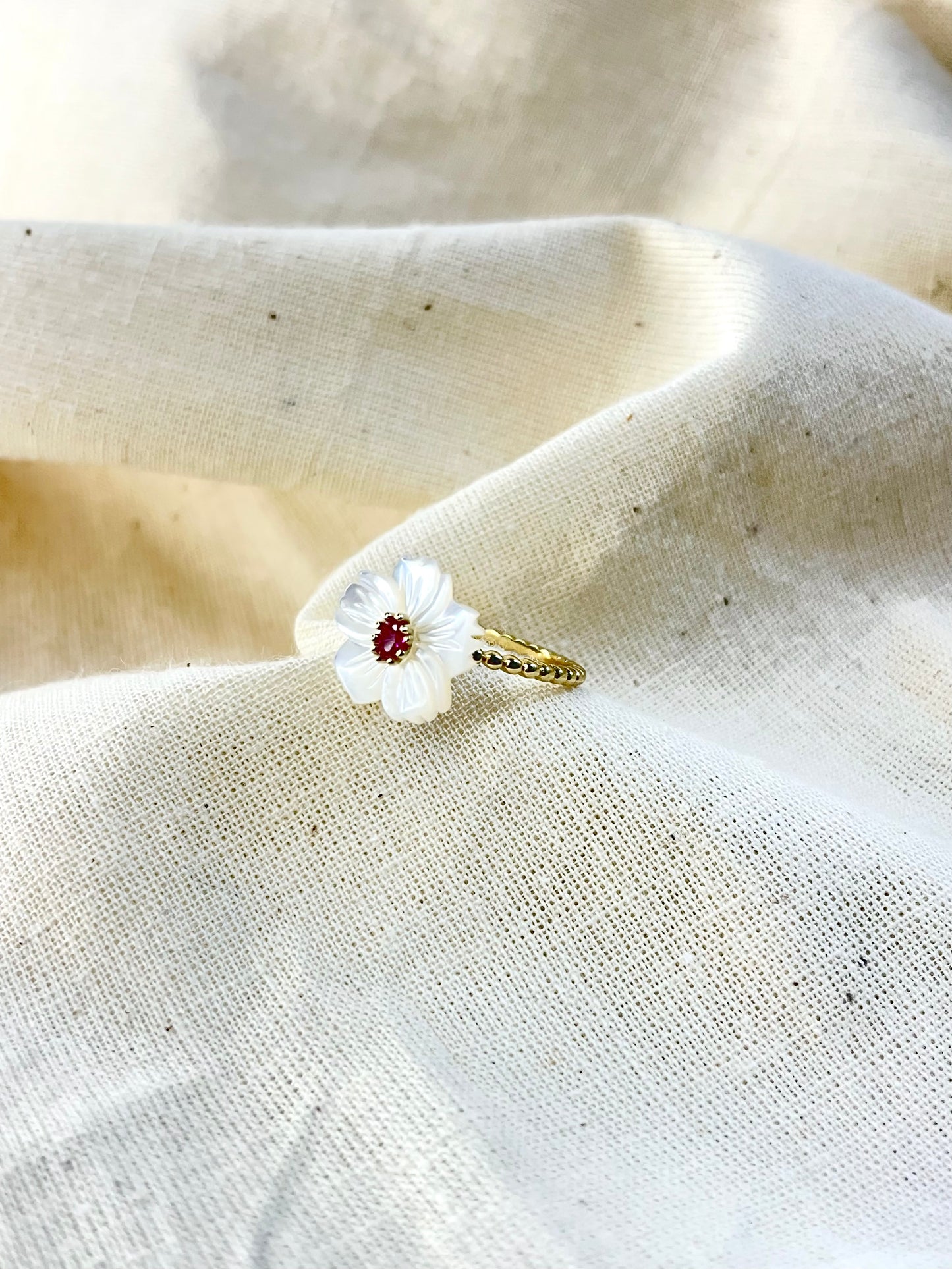 Anillo Flor Nacar