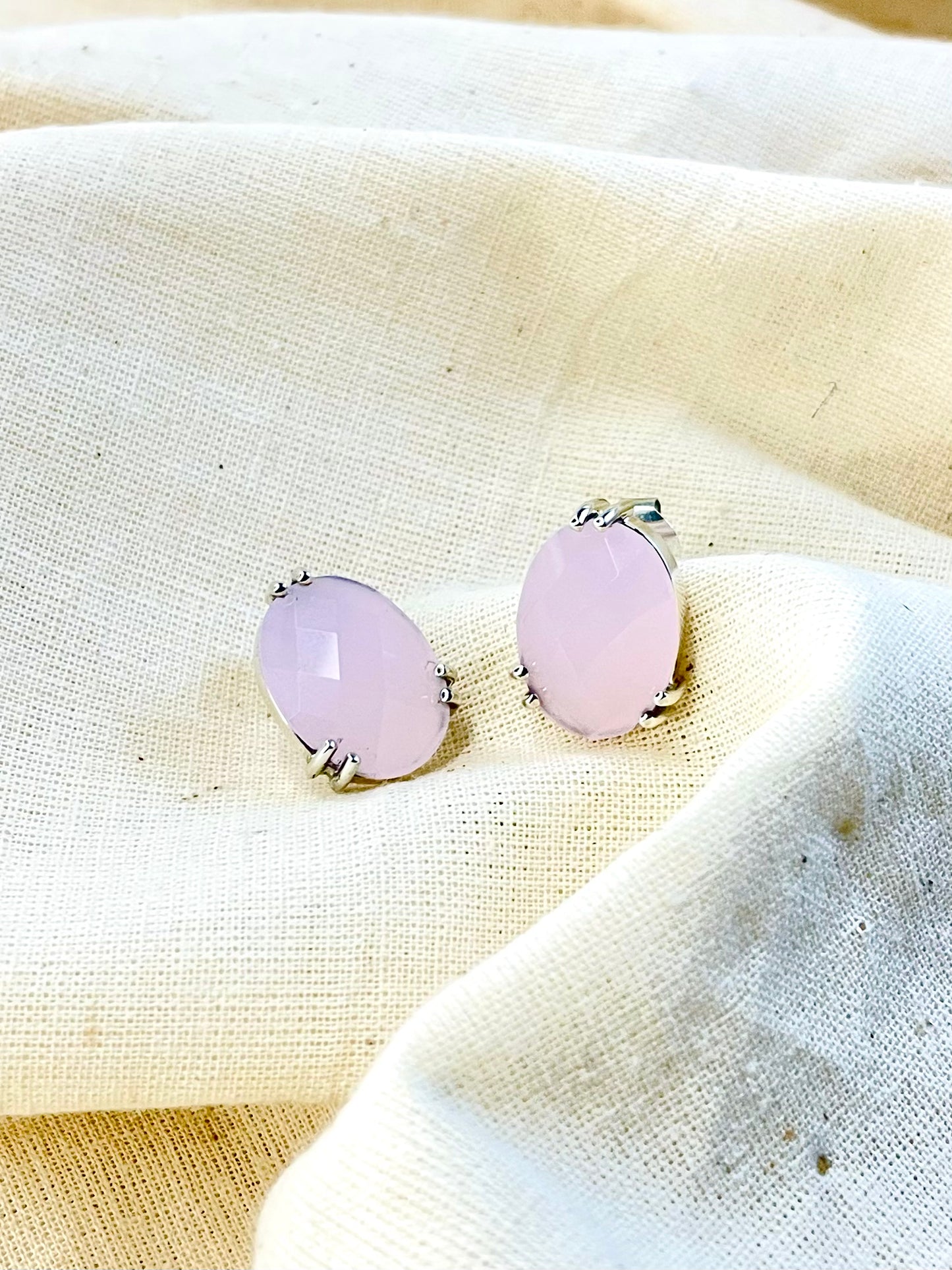 Aretes Stud Cristal Oval