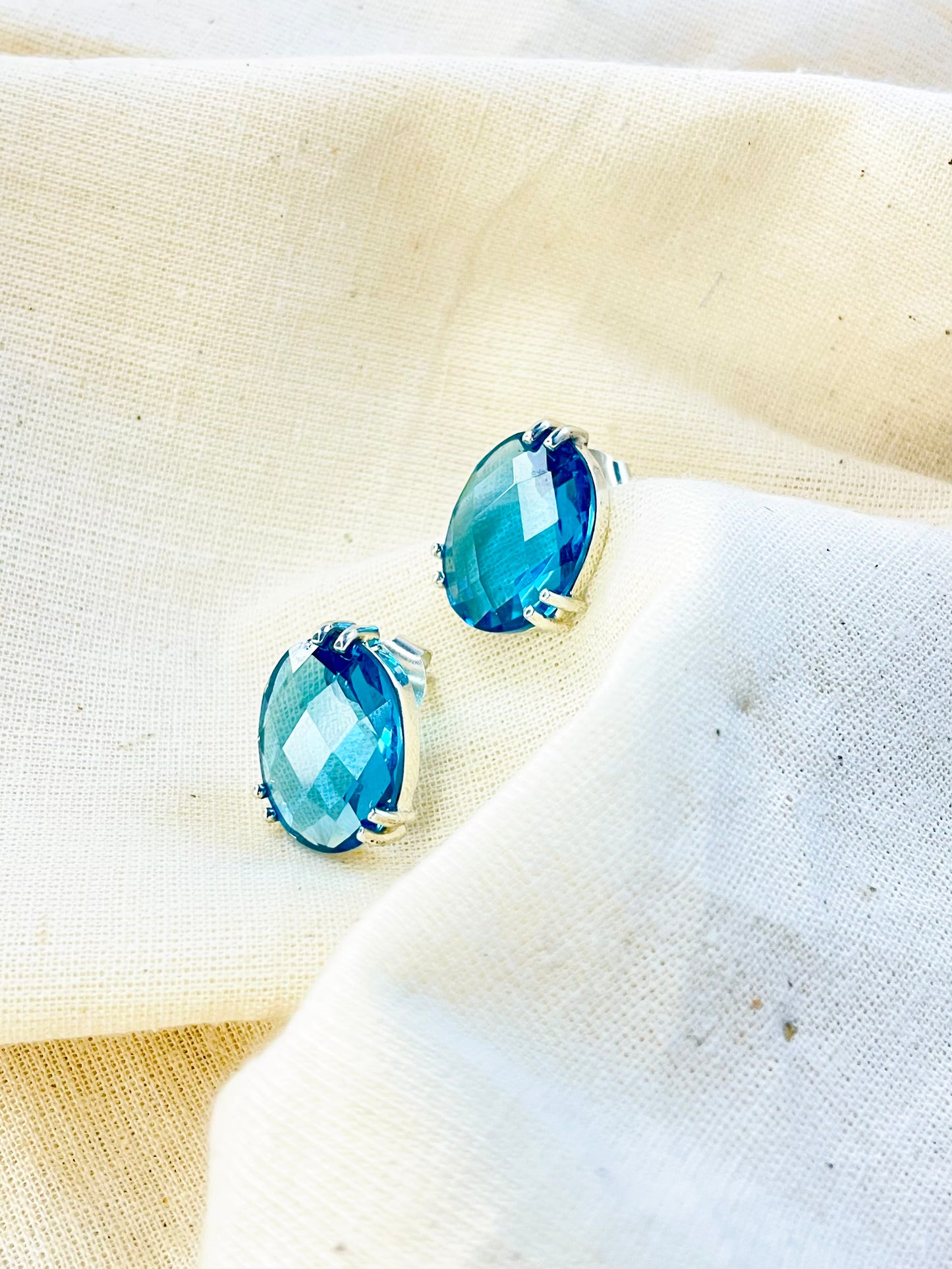 Aretes Stud Cristal Oval