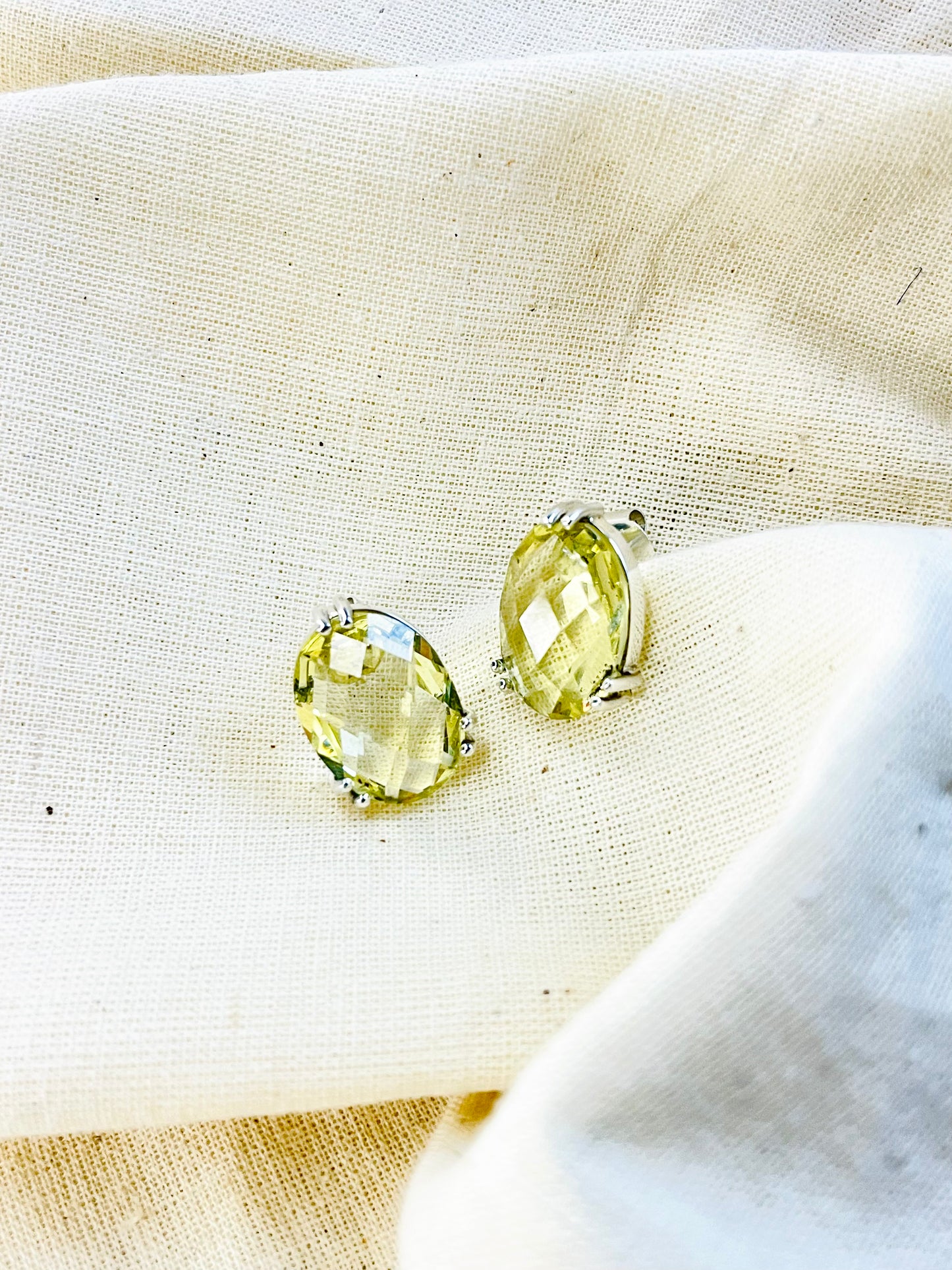 Aretes Stud Cristal Oval