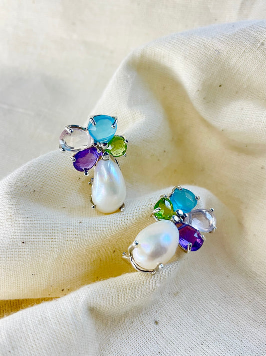 Arete Omega Perla Perlas
