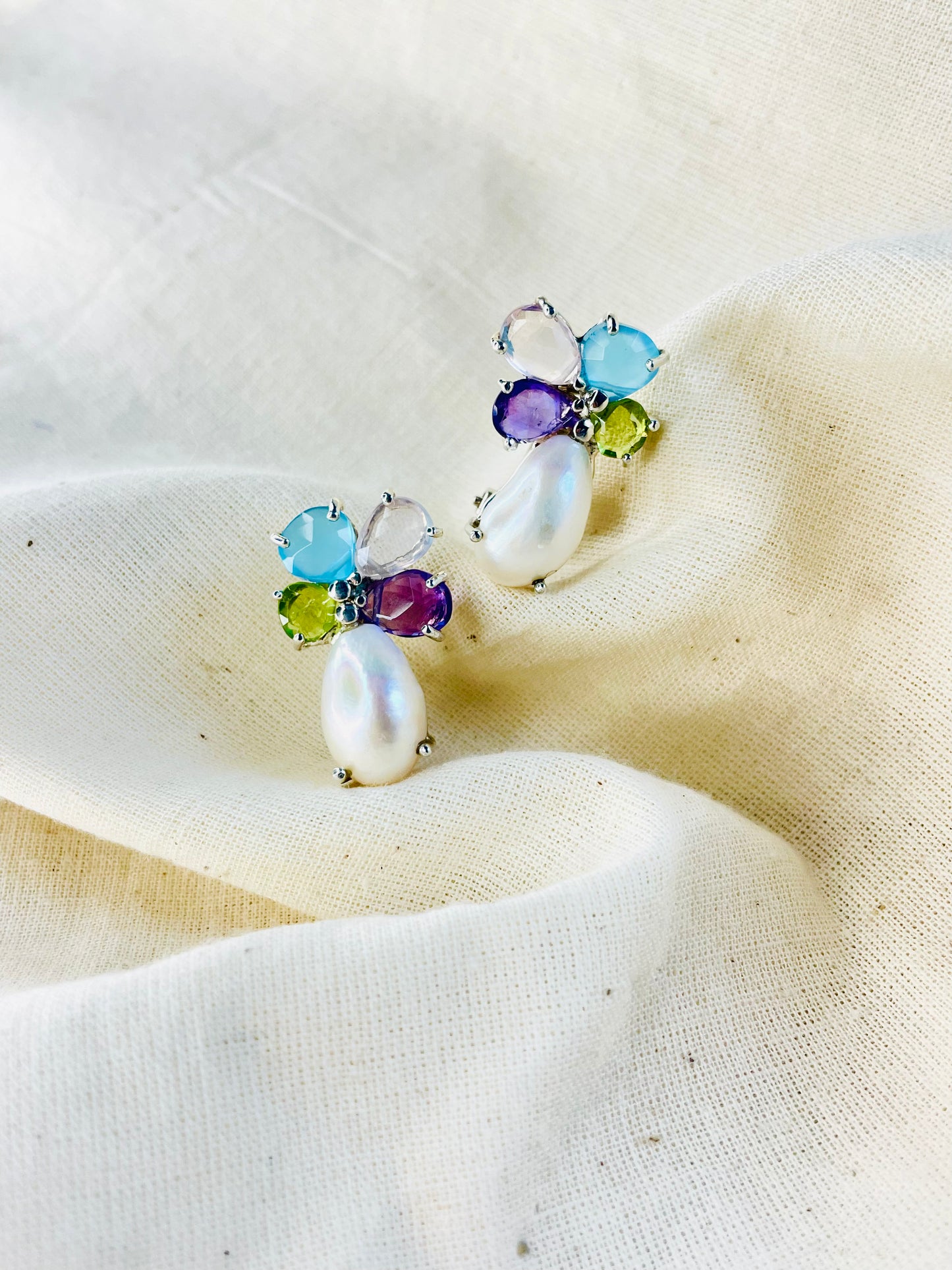 Arete Omega Perla Perlas