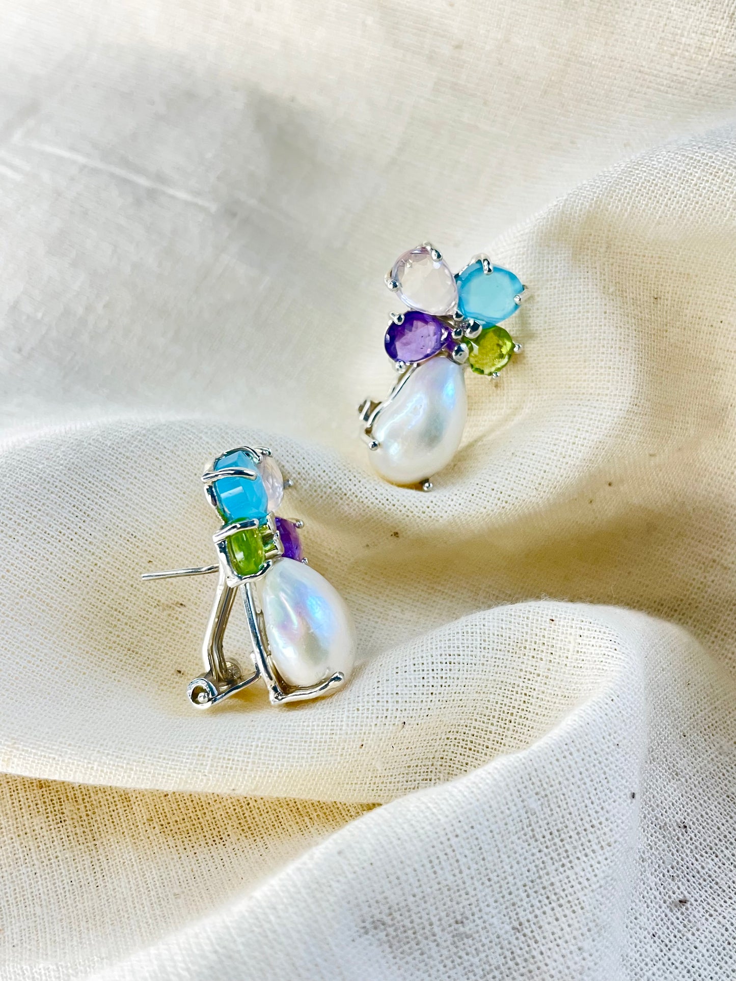 Arete Omega Perla Perlas