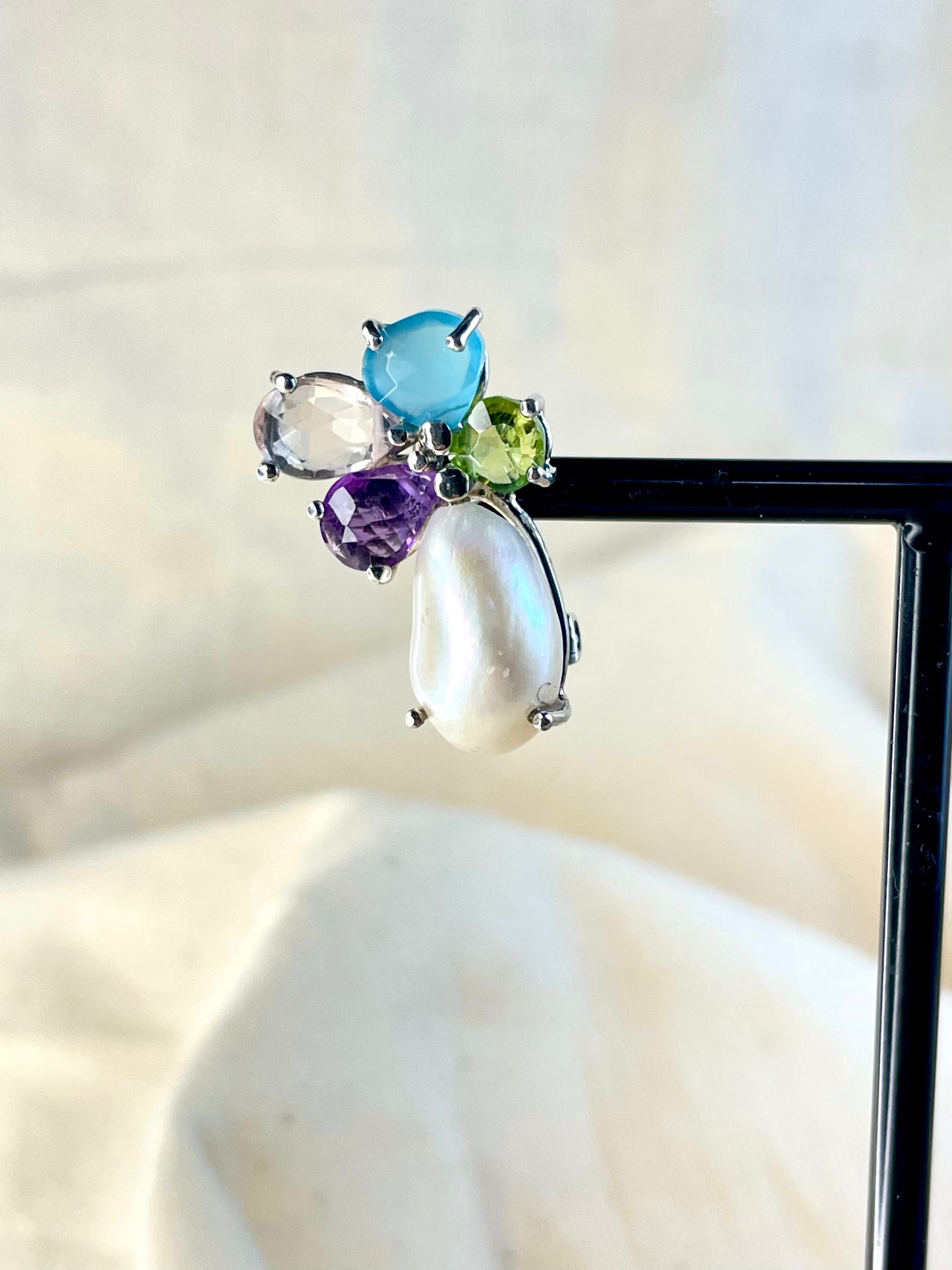Arete Omega Perla Perlas