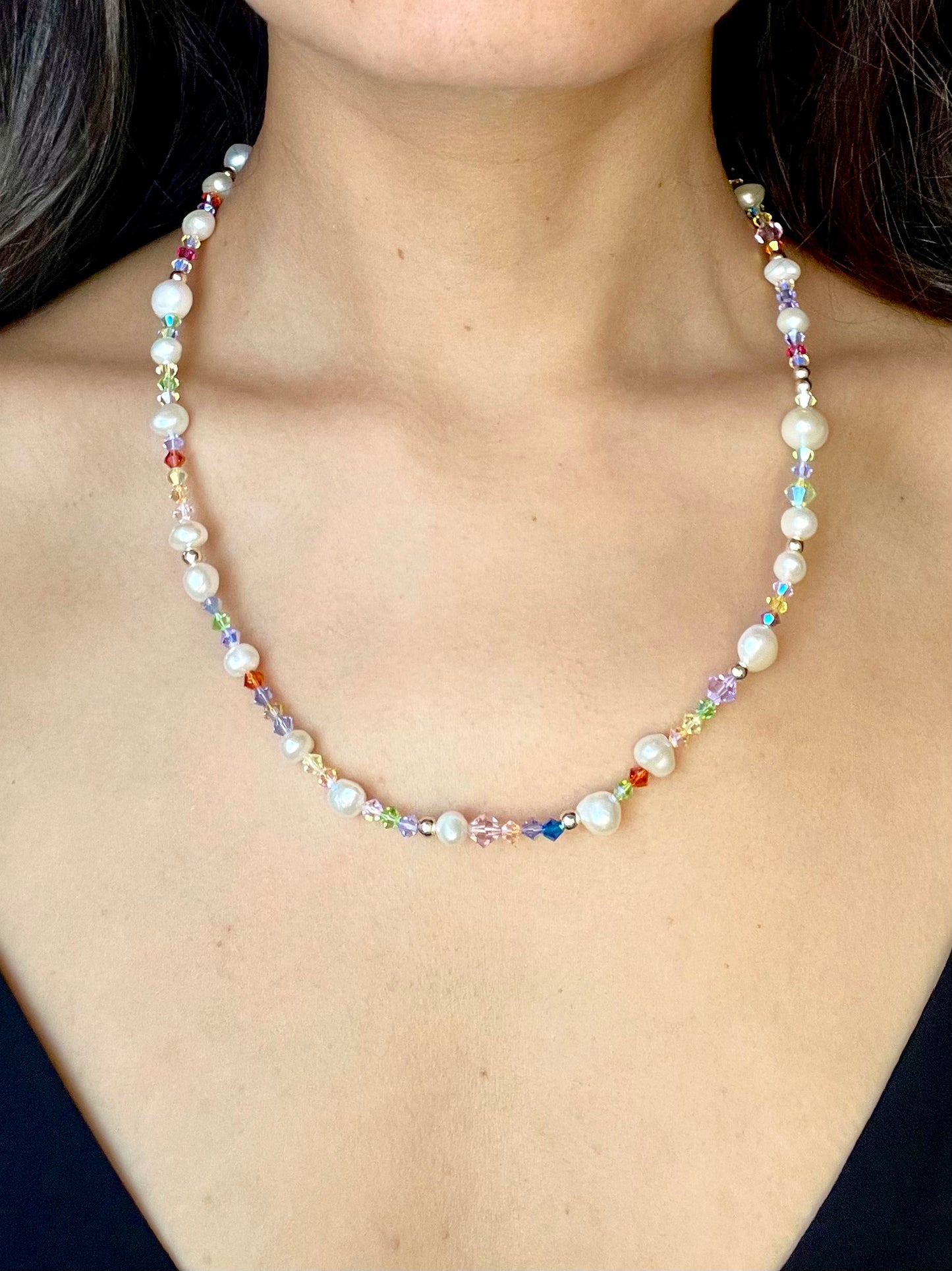 Collar Perlas Barrocas Cristales