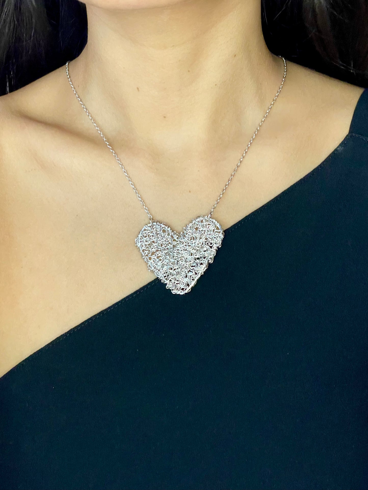 Cadena Corazon Alambre