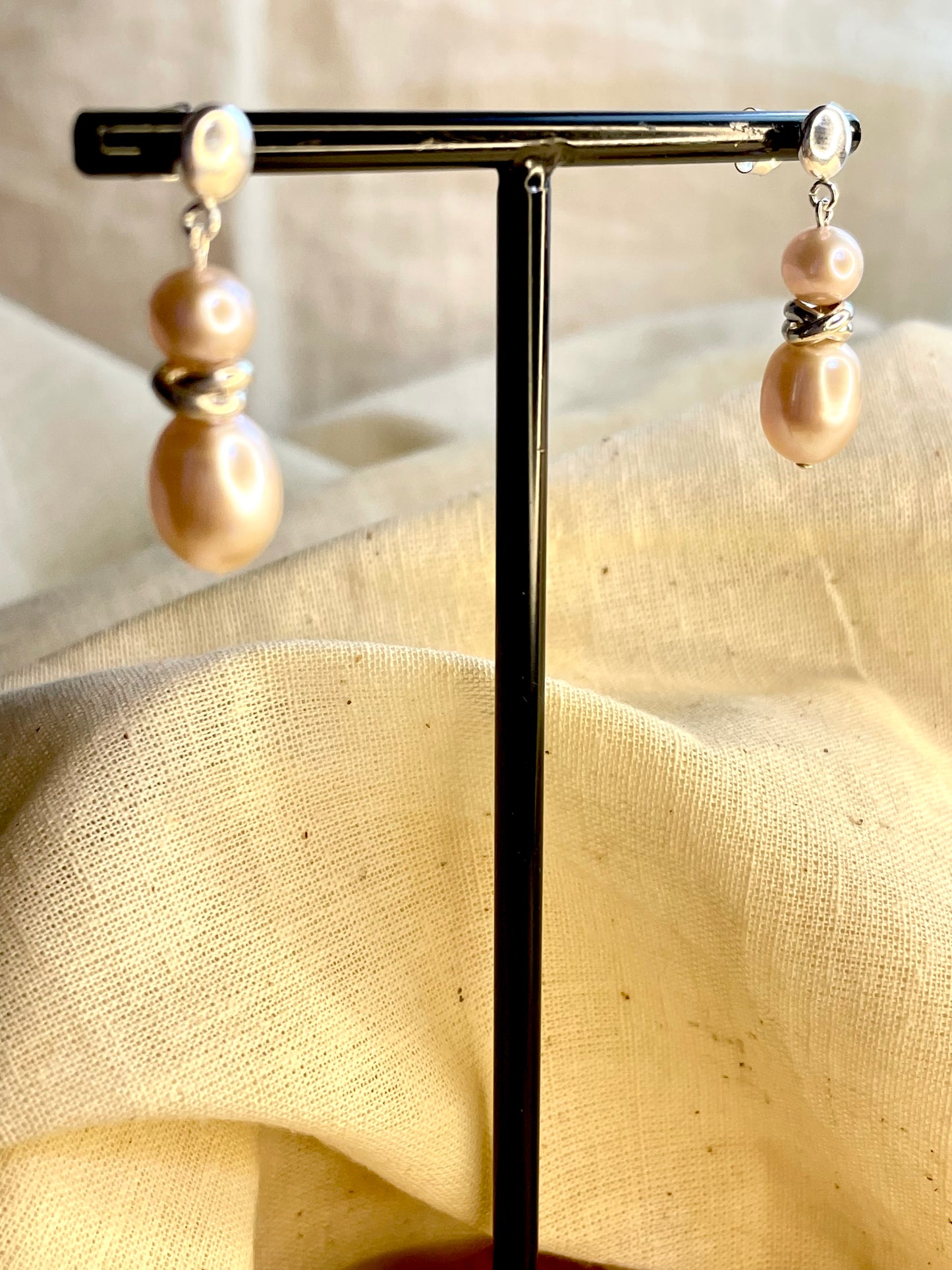 Arete Perla Peach