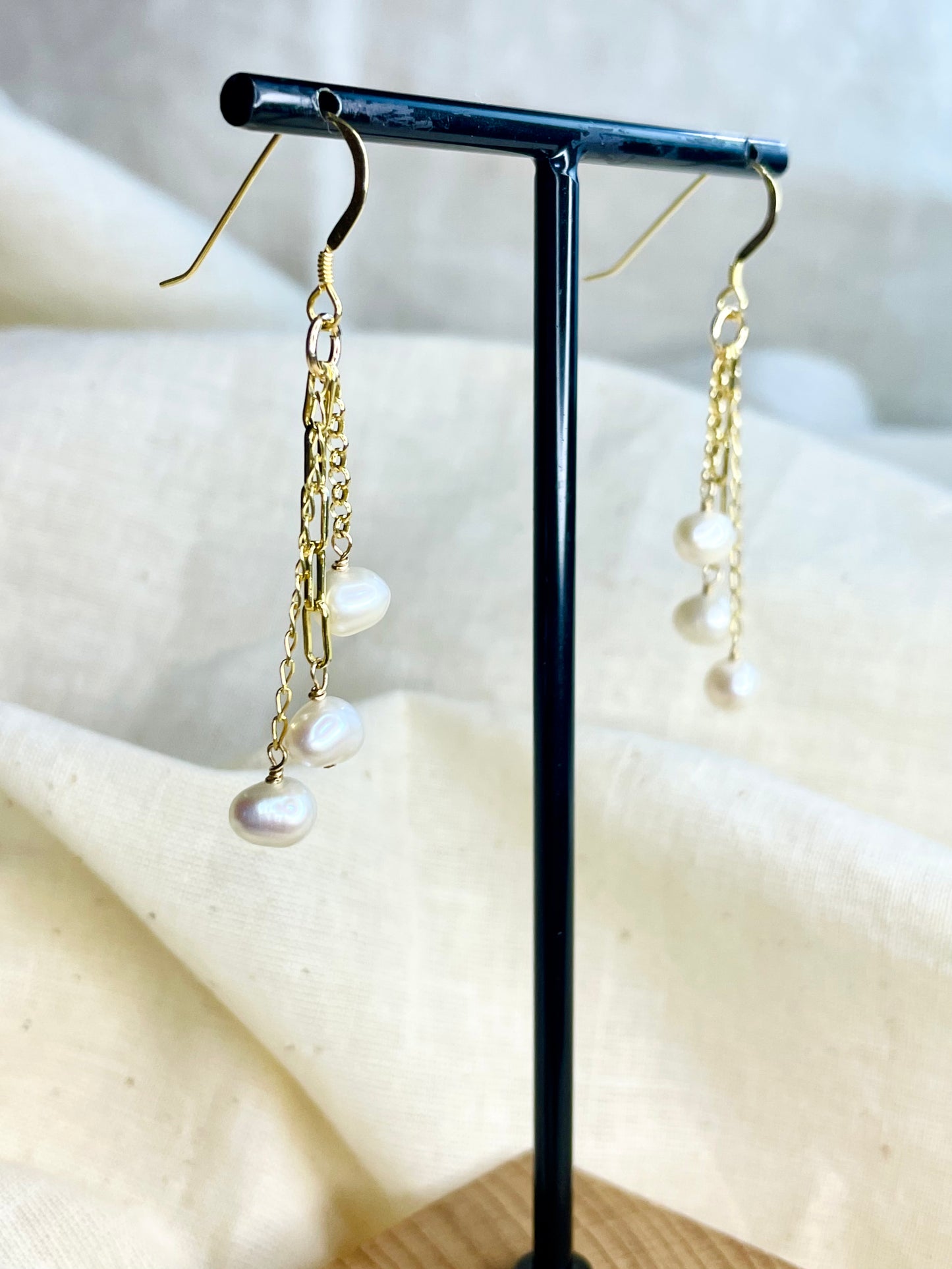 Arete Patente Perlas