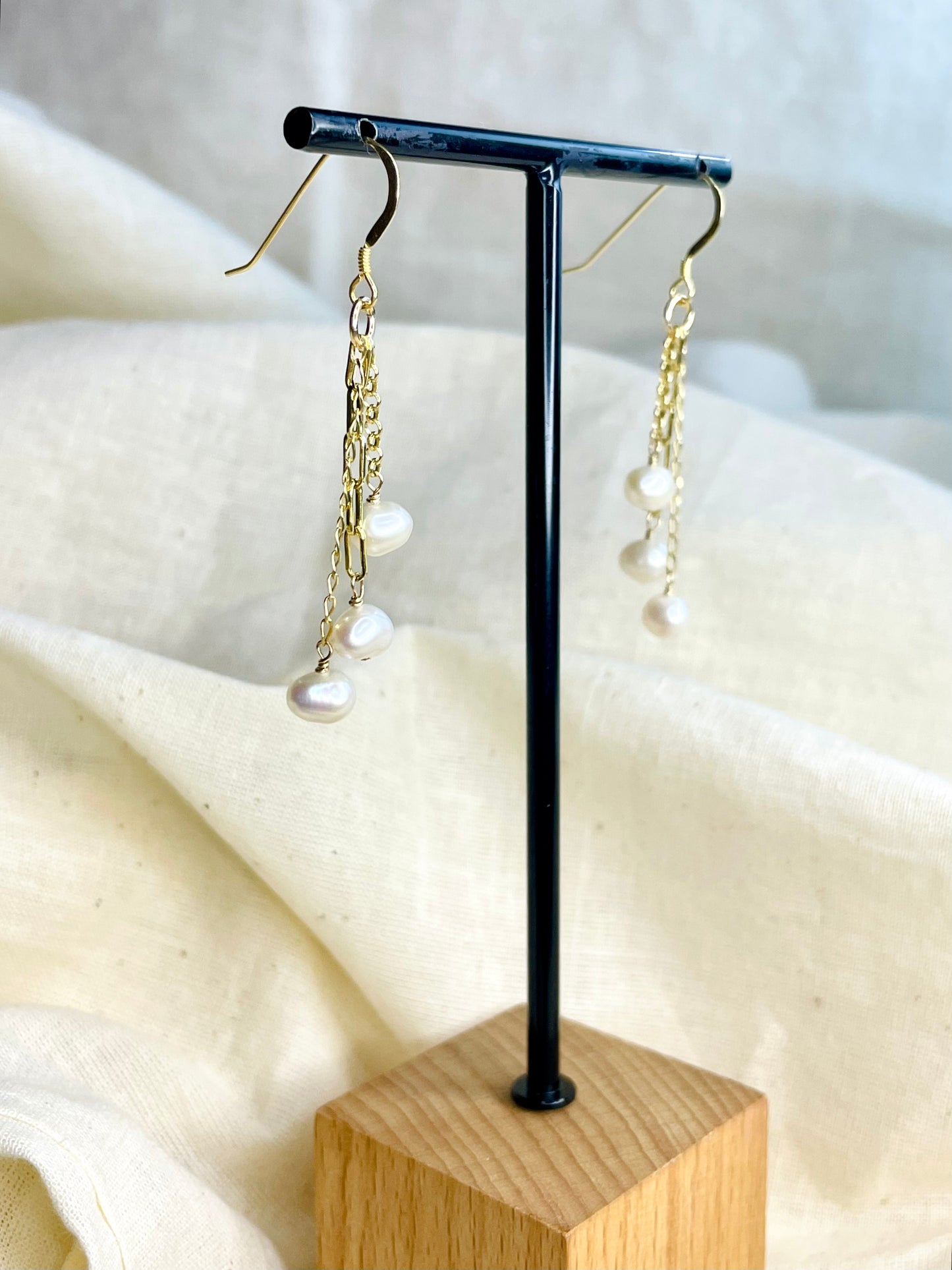 Arete Patente Perlas