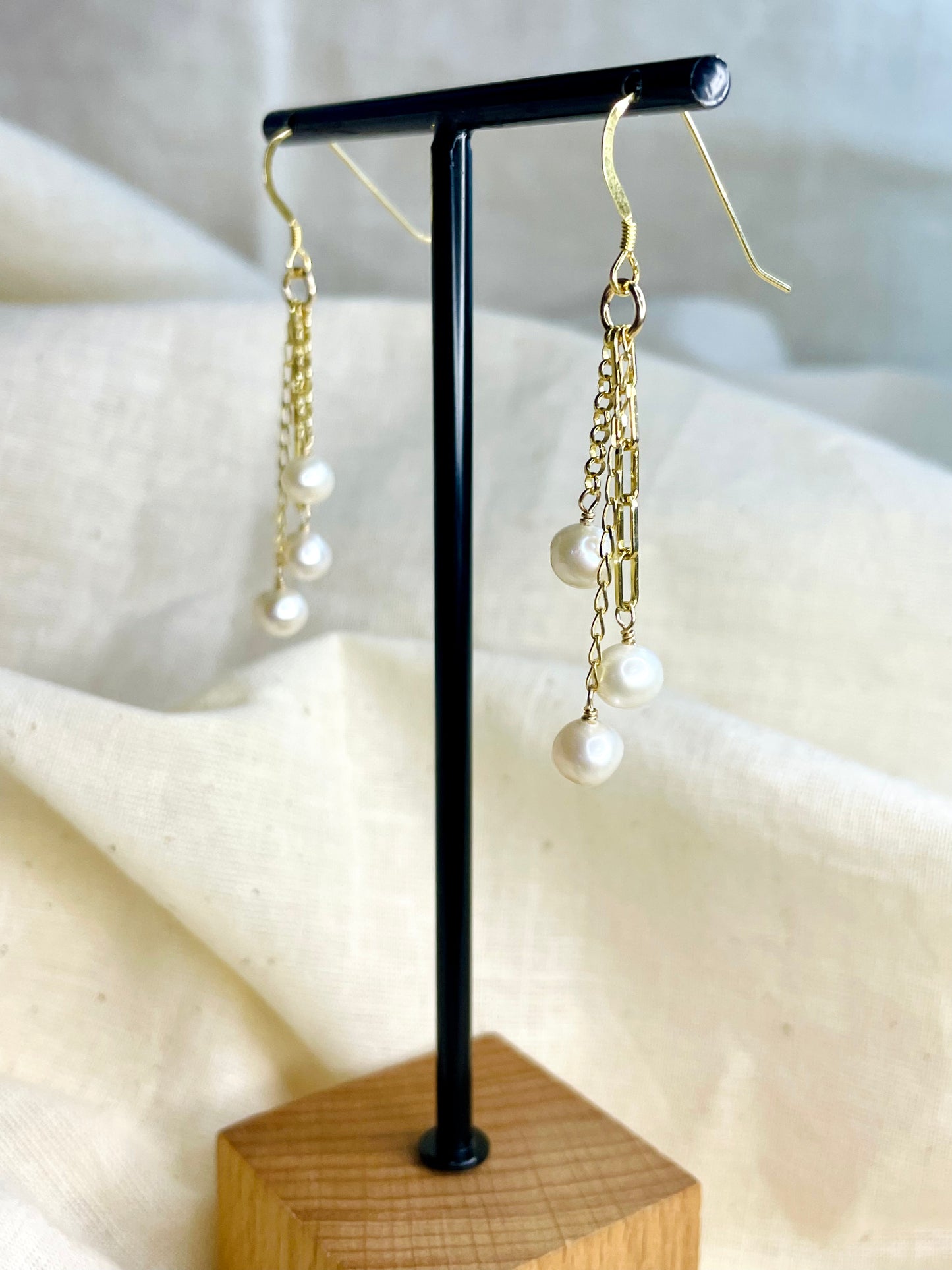 Arete Patente Perlas