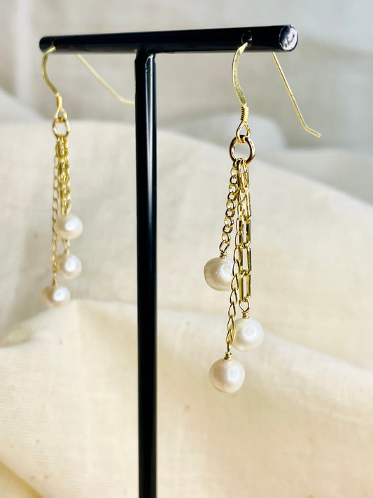 Arete Patente Perlas