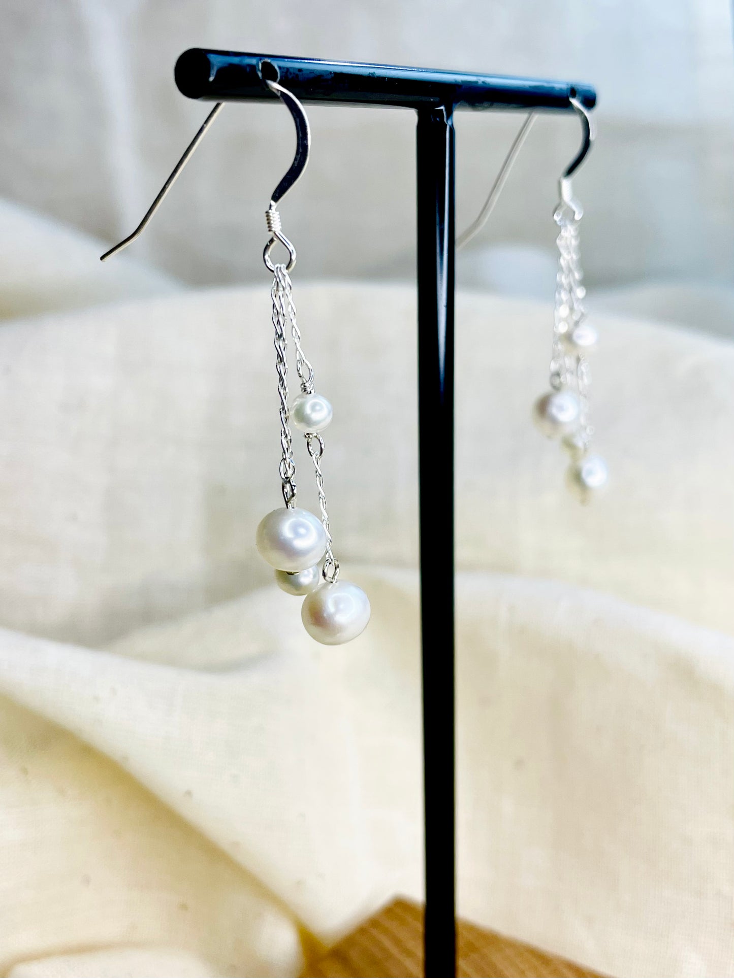 Arete Patente Perlas