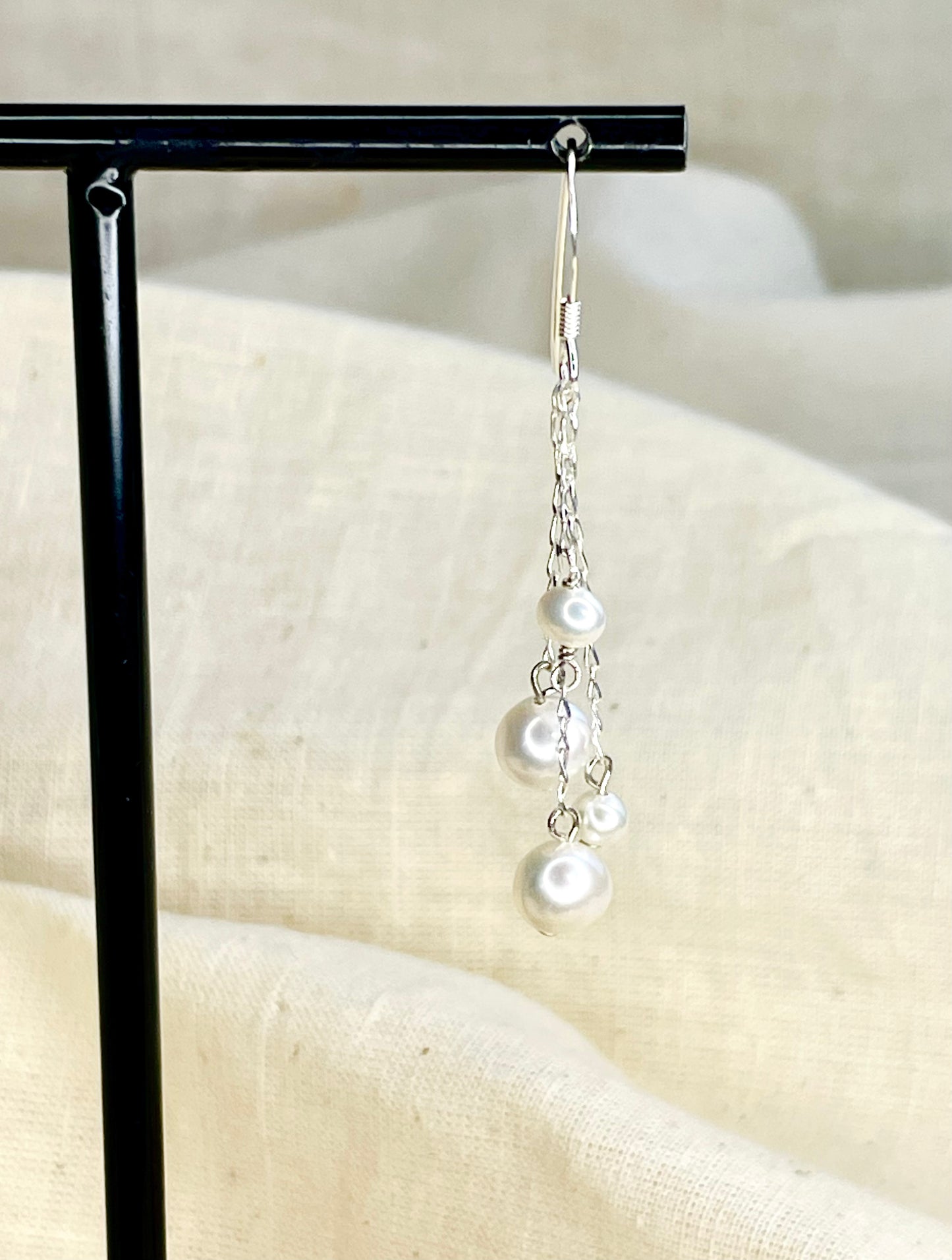 Arete Patente Perlas
