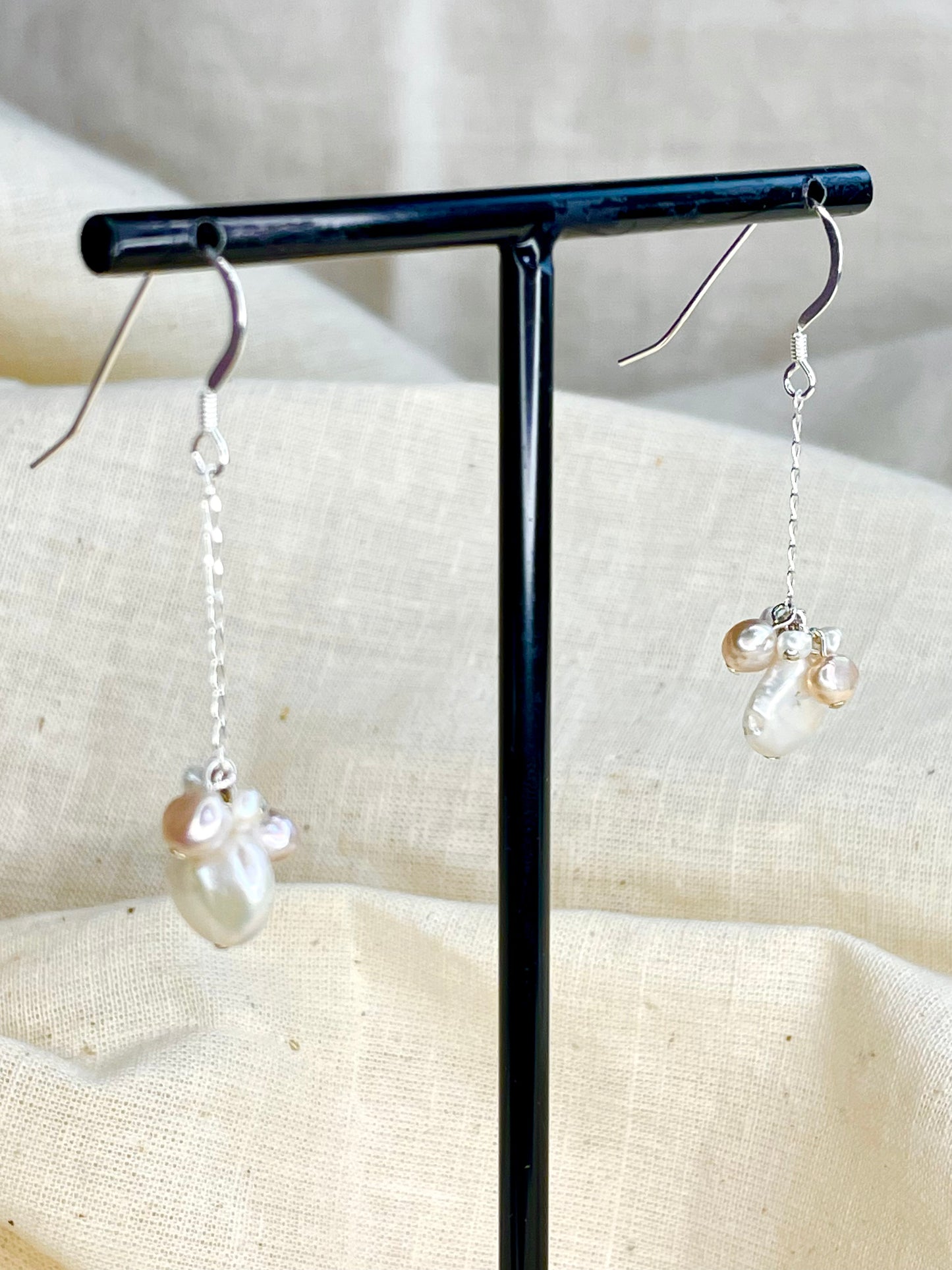 Arete Patente Perlas
