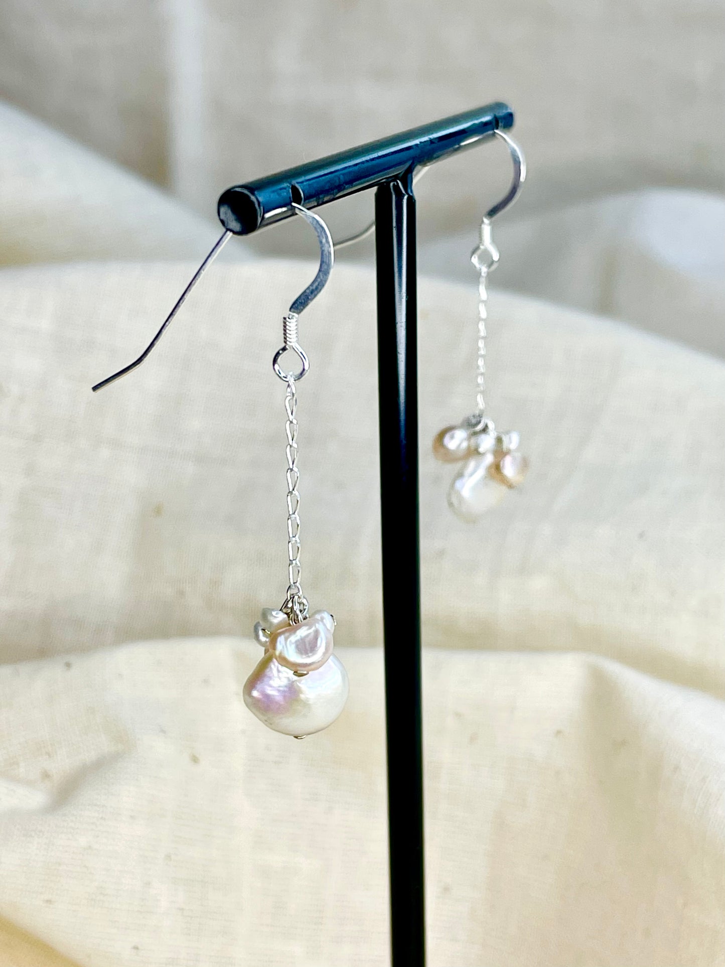 Arete Patente Perlas